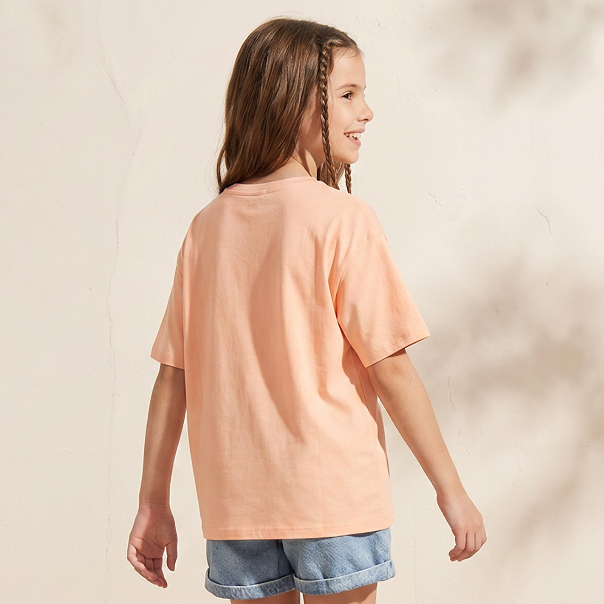 Lee Cooper Crew Neck Short Sleeves T-shirt with Graphic Print-girls-clothing-tshirts-image-3