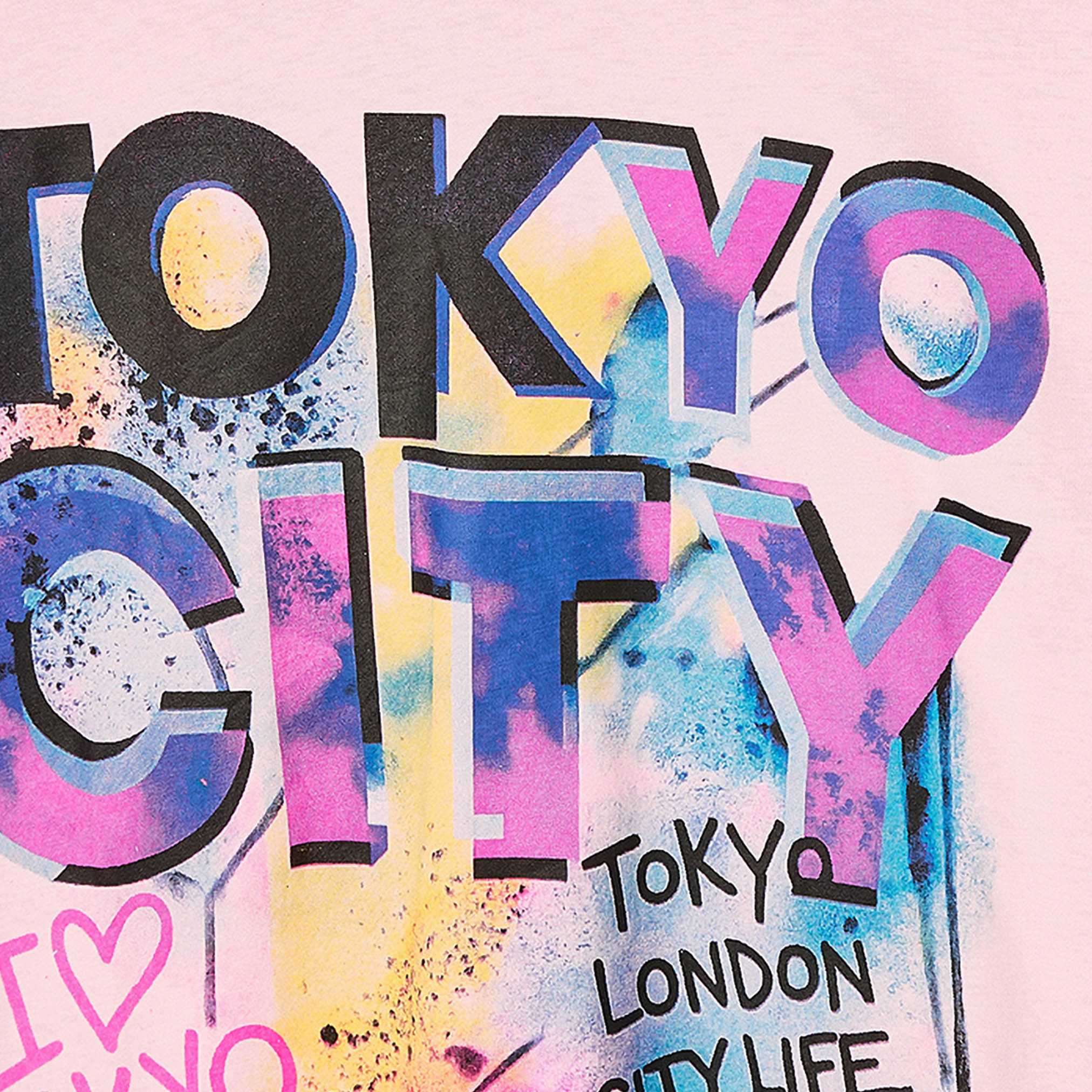 تيشيرت برقبة ضيقة وأكمام قصيرة وطبعات من جونيورز-girls-clothing-tshirts-image-4