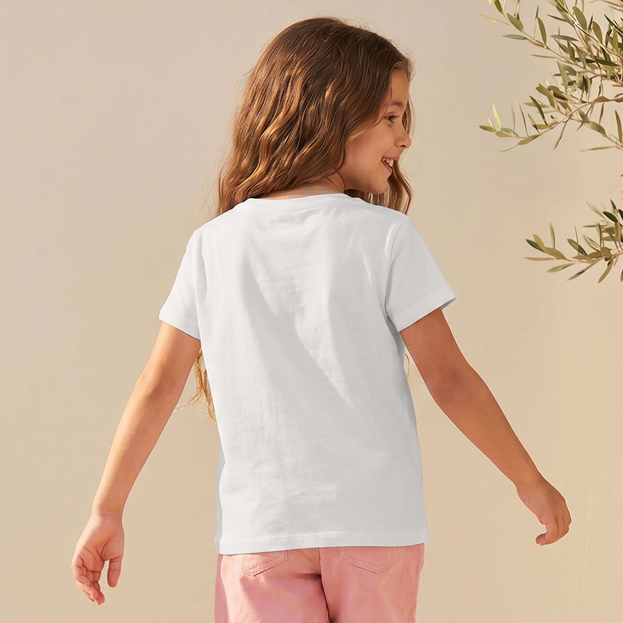 Juniors Crew Neck Short Sleeves T-shirt with Anime Print-girls-clothing-tshirts-image-3