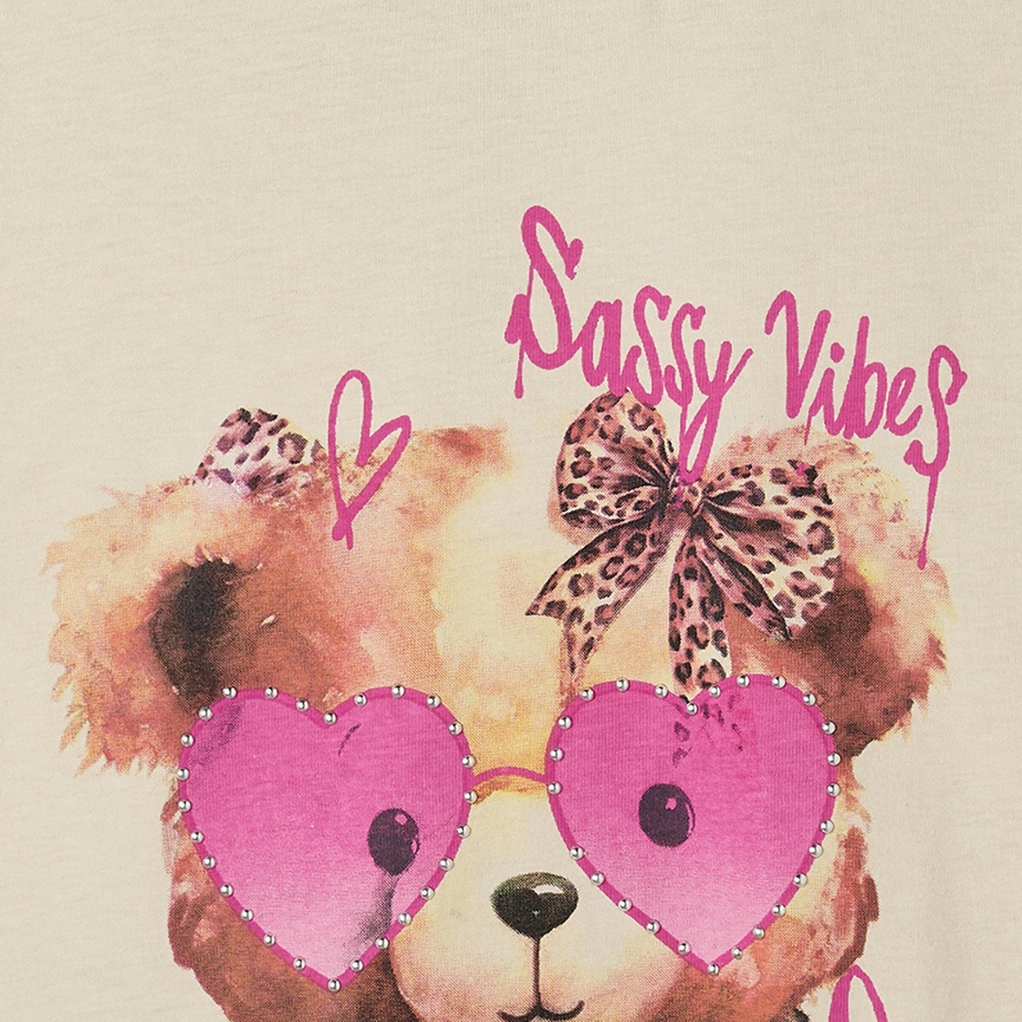 Juniors Crew Neck Short Sleeves T-shirt with Graphic Print-girls-clothing-tshirts-image-4