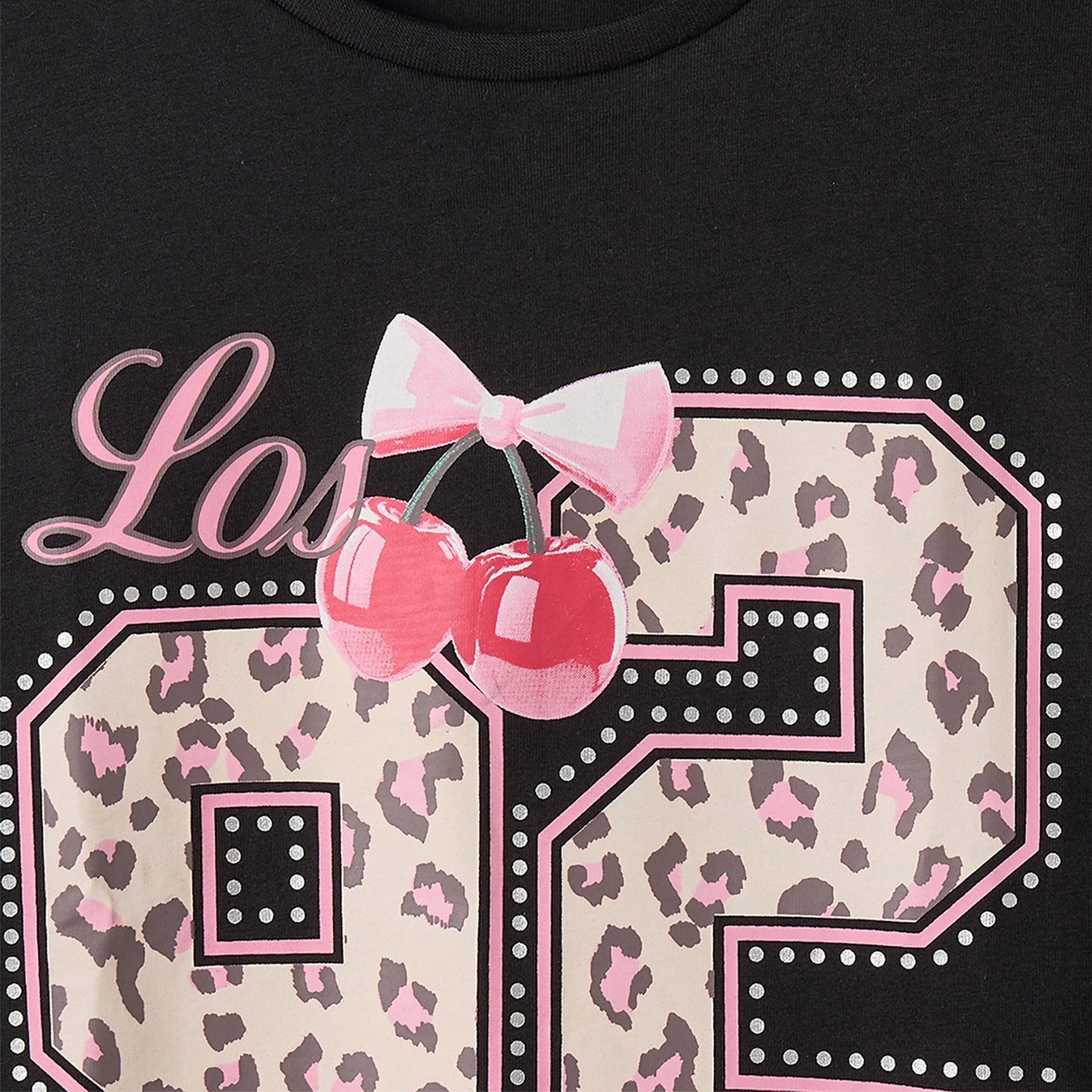 Juniors Crew Neck Short Sleeves T-shirt with Varsity Print-girls-clothing-tshirts-image-4