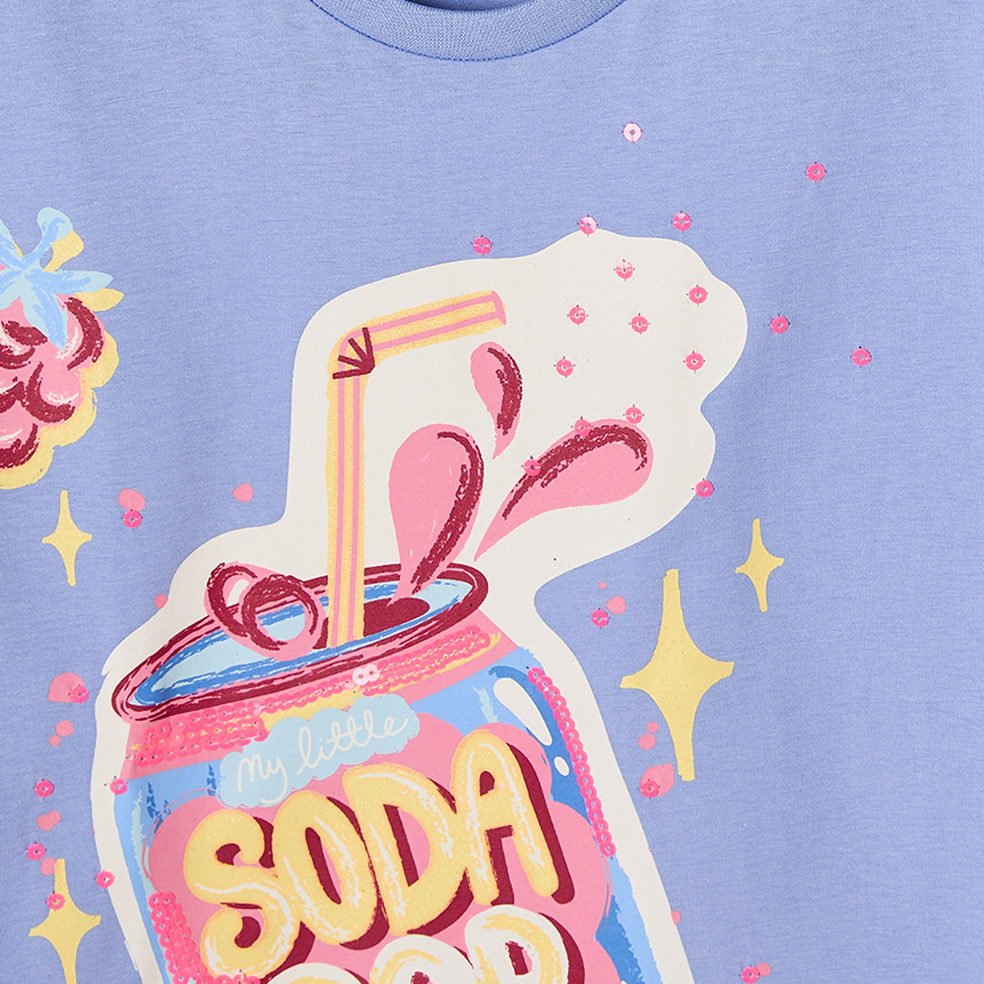 تيشيرت بياقة ضيقة وأكمام قصيرة وطبعات جرافيك من جونيورز-girls-clothing-tshirts-image-4