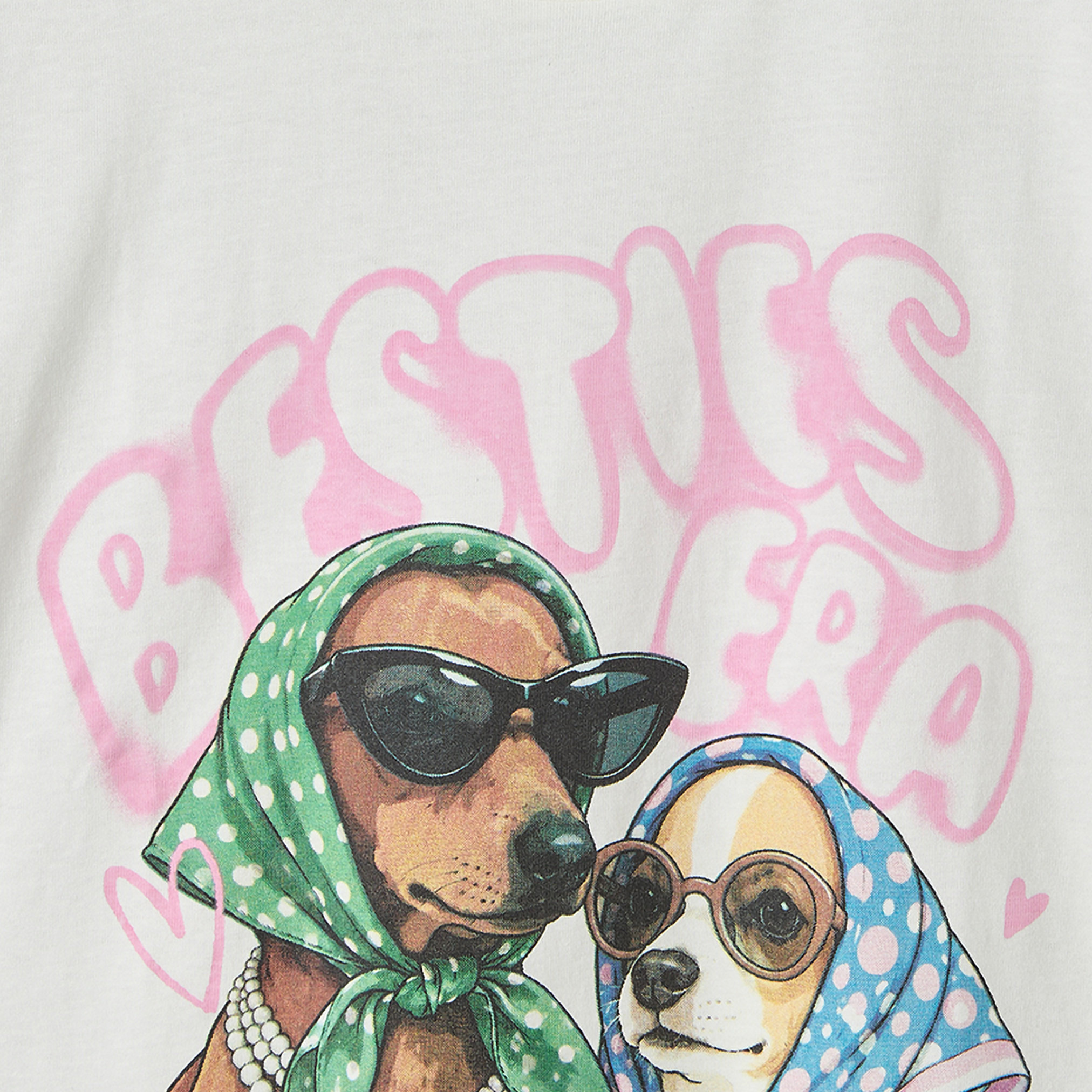 Juniors Round Neck Short Sleeves T-shirt with Graphic Print-girls-clothing-tshirts-image-4