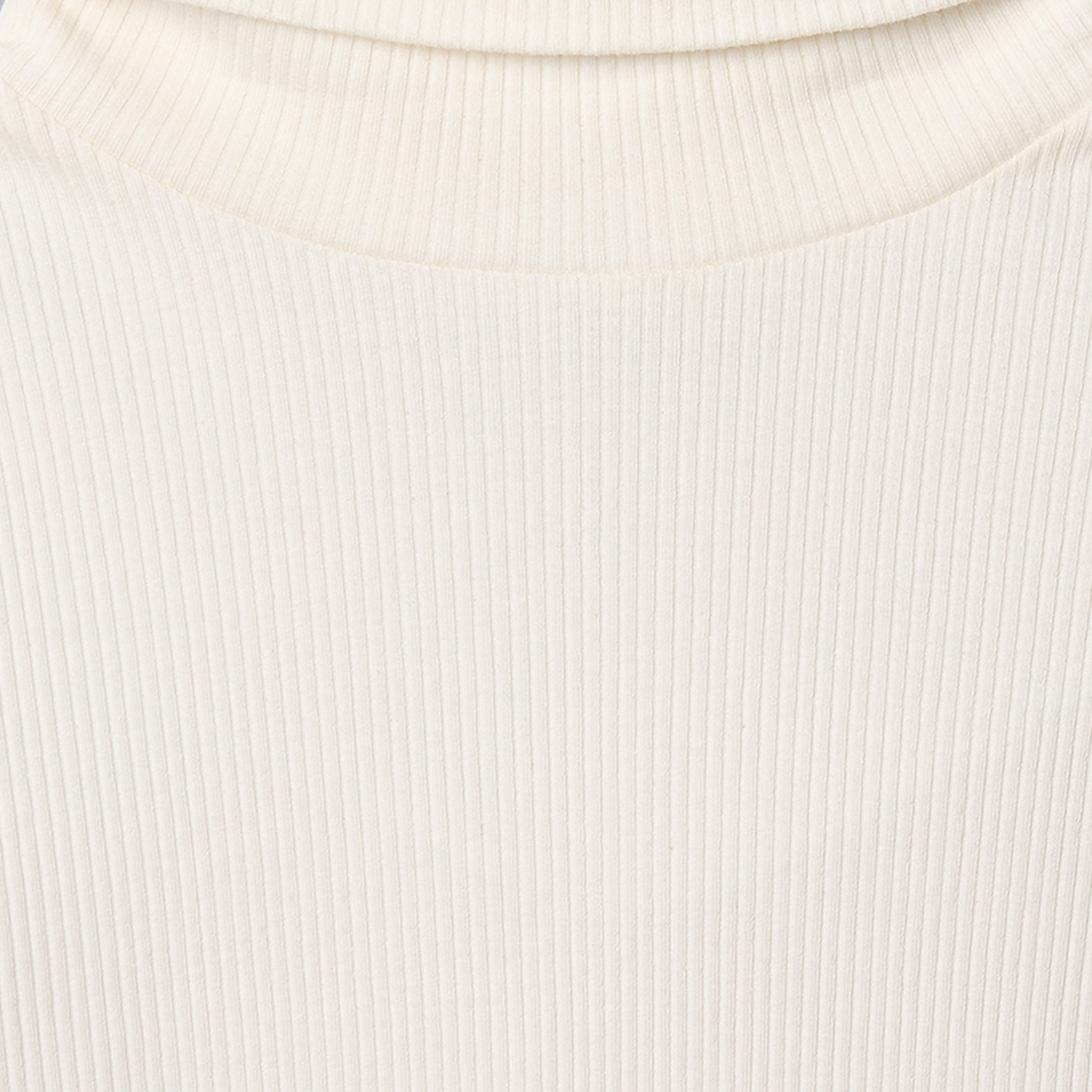 Juniors Turtle Neck Long Sleeves T-shirt with Ribbed Finish-girls-clothing-tshirts-image-4
