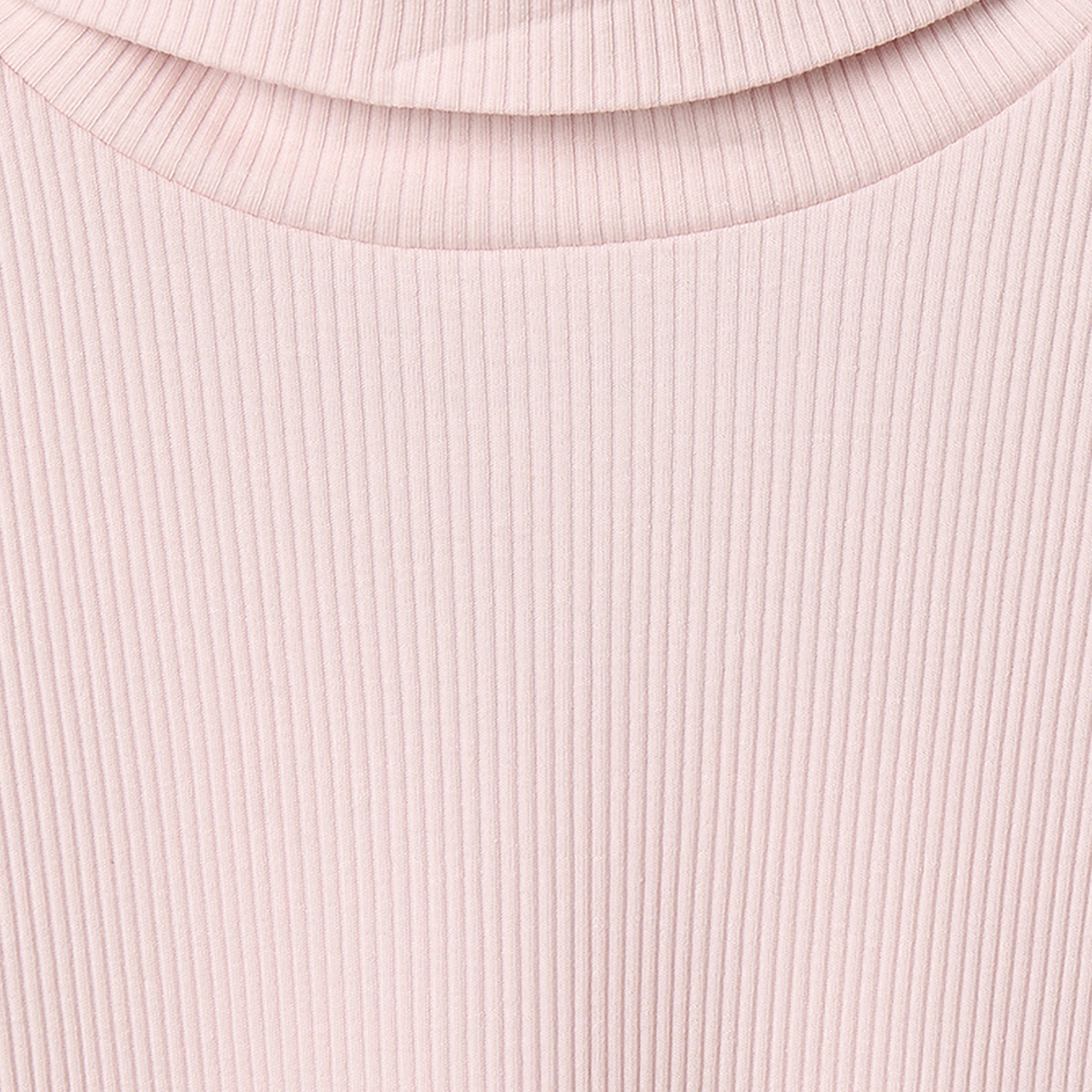 تيشيرت مضلع بياقة عالية وأكمام قصيرة من جونيورز-girls-clothing-tshirts-image-4