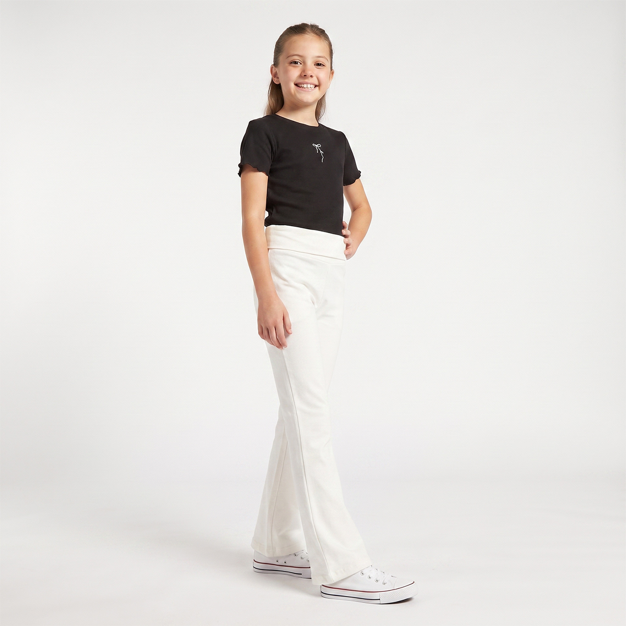 Juniors Flared Leggings with Waistband-girls-clothing-bottoms-leggings-image-2