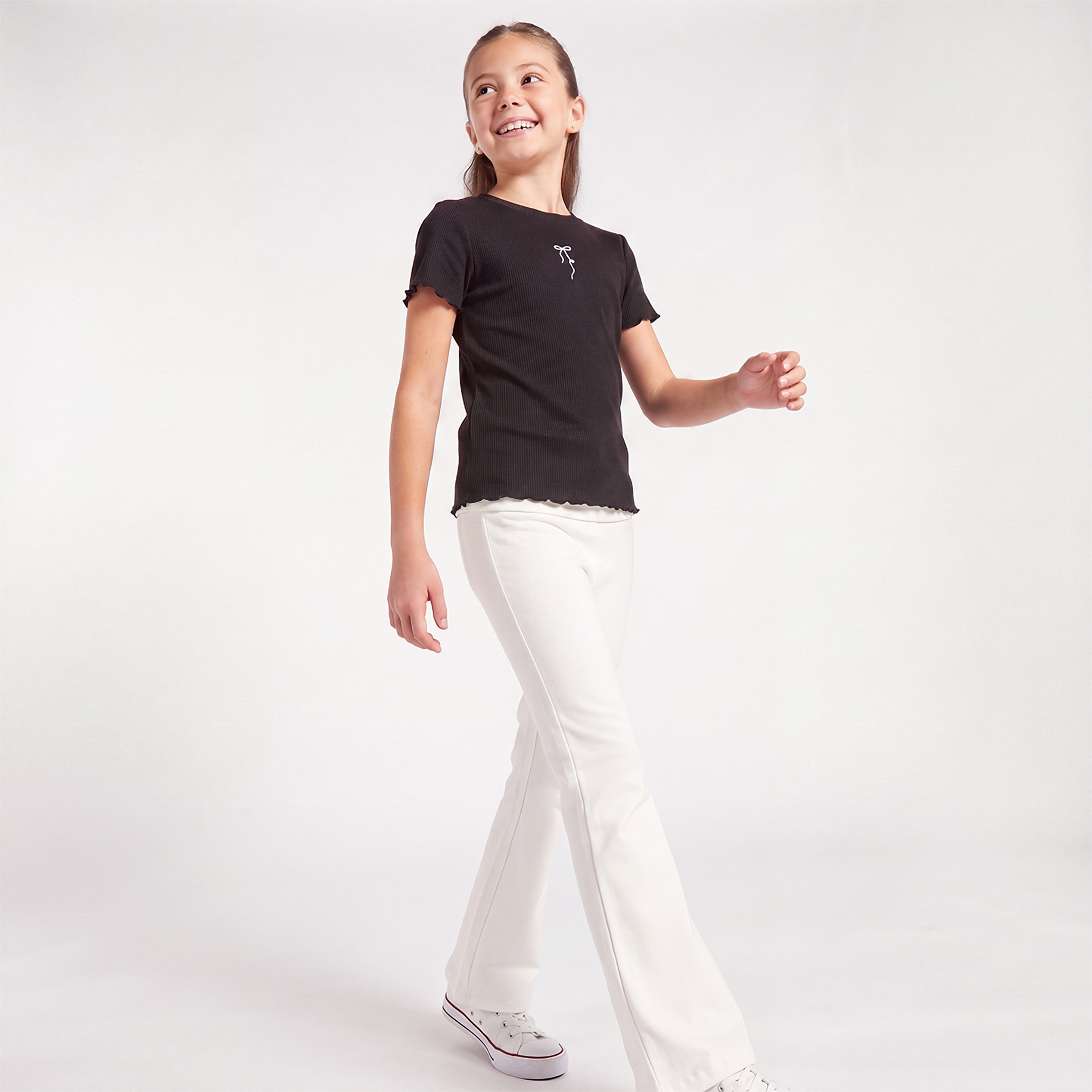 Juniors Flared Leggings with Waistband-girls-clothing-bottoms-leggings-image-5
