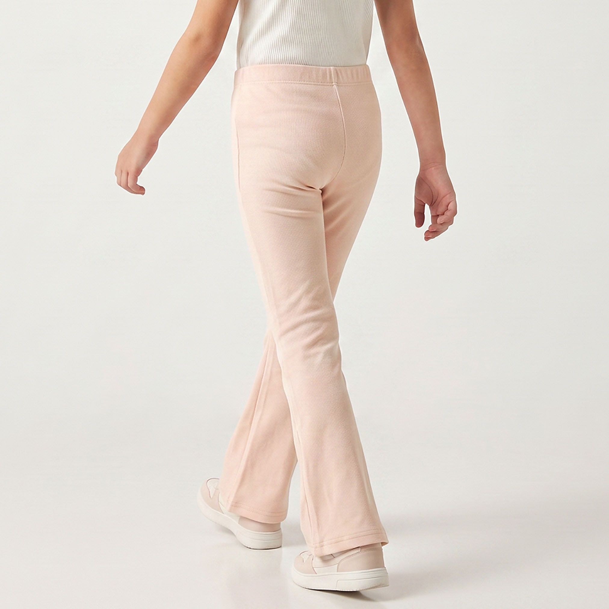 بنطلون ليجنز بتصميم مضلع وقصة واسعة من جونيورز-girls-clothing-bottoms-leggings-image-3