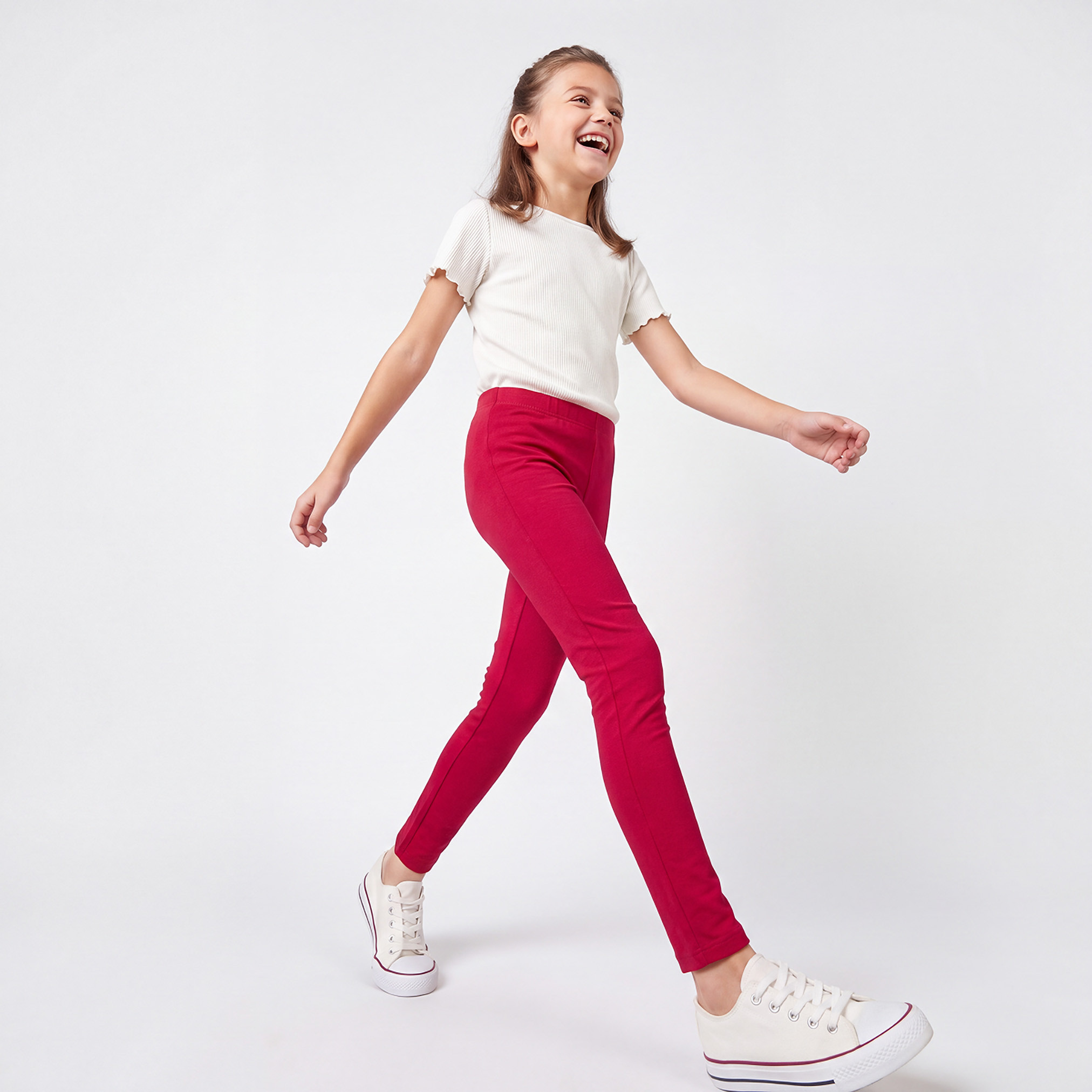 Juniors Leggings with Elasticated Waist-girls-clothing-bottoms-leggings-image-2