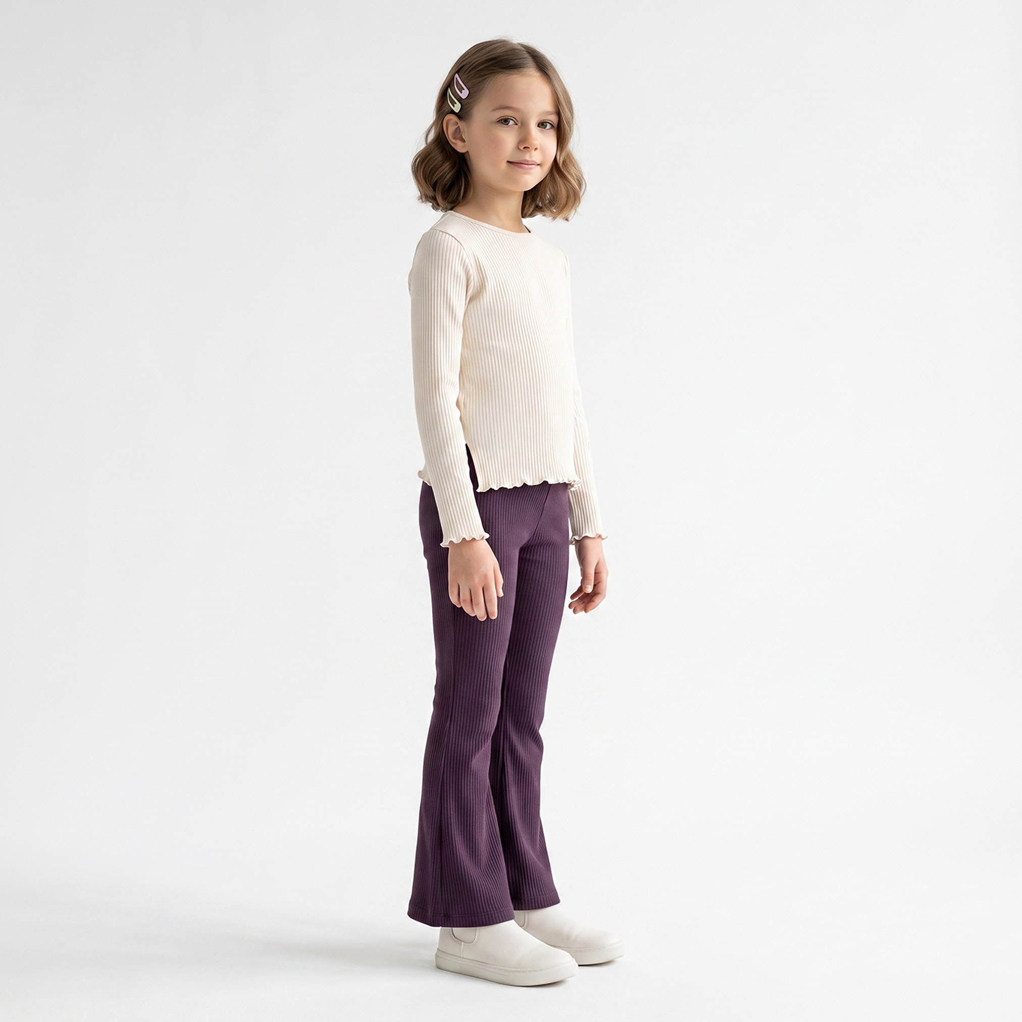 بنطلون ليقنز واسع بخصر مطاطي من جونيورز-girls-clothing-bottoms-leggings-image-6