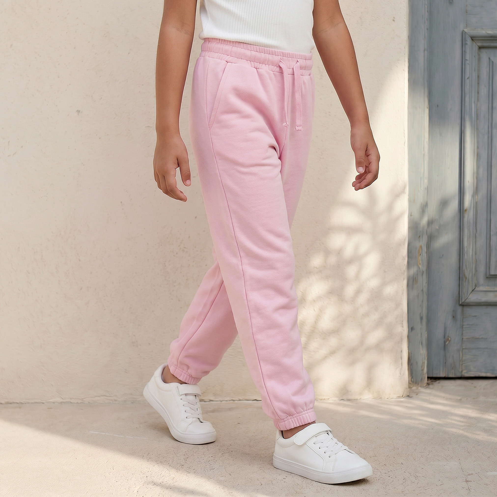بنطلون رياضي بجيوب وخصر برباط من جونيورز-girls-clothing-bottoms-joggersandtrackpants-image-1