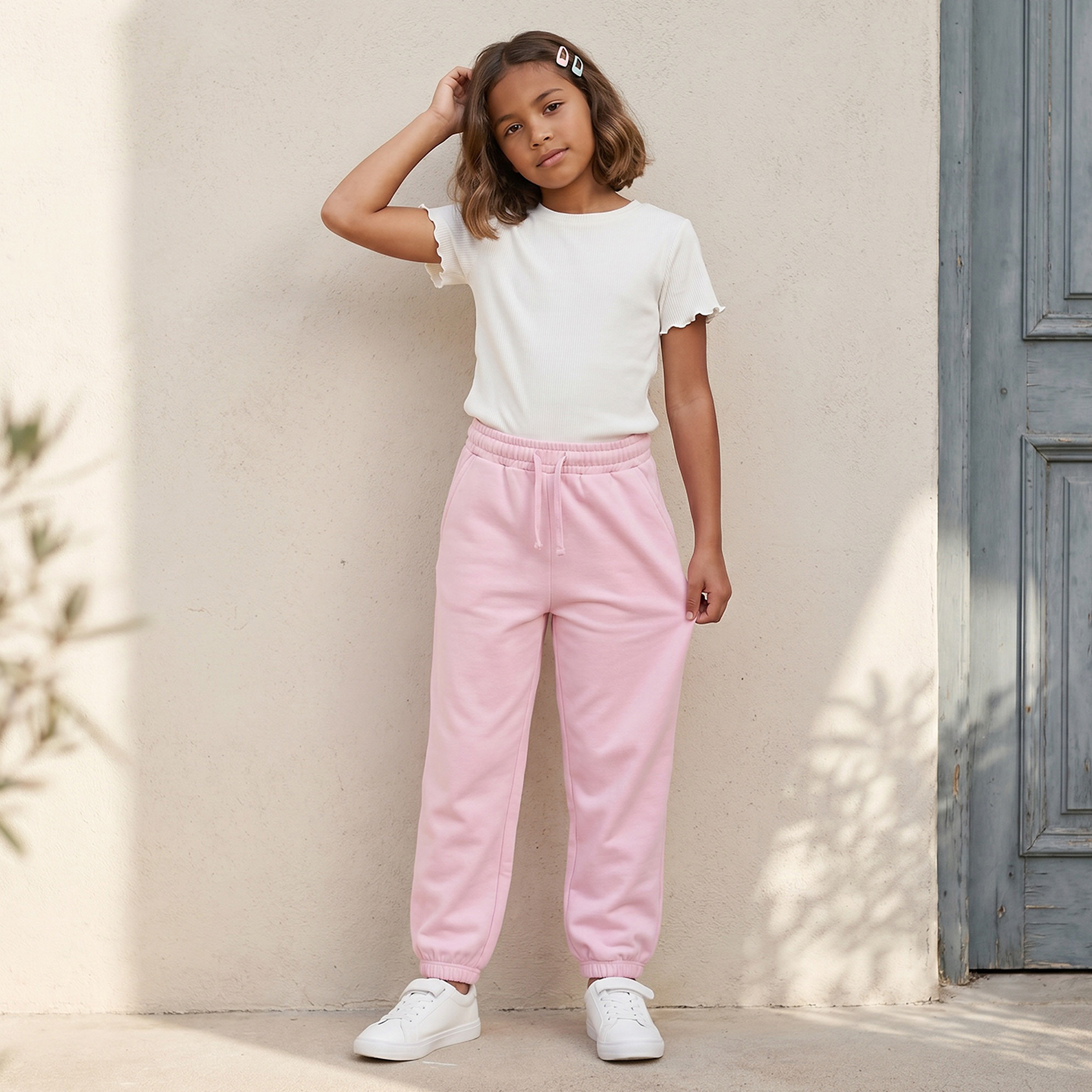 بنطلون رياضي بجيوب وخصر برباط من جونيورز-girls-clothing-bottoms-joggersandtrackpants-image-2