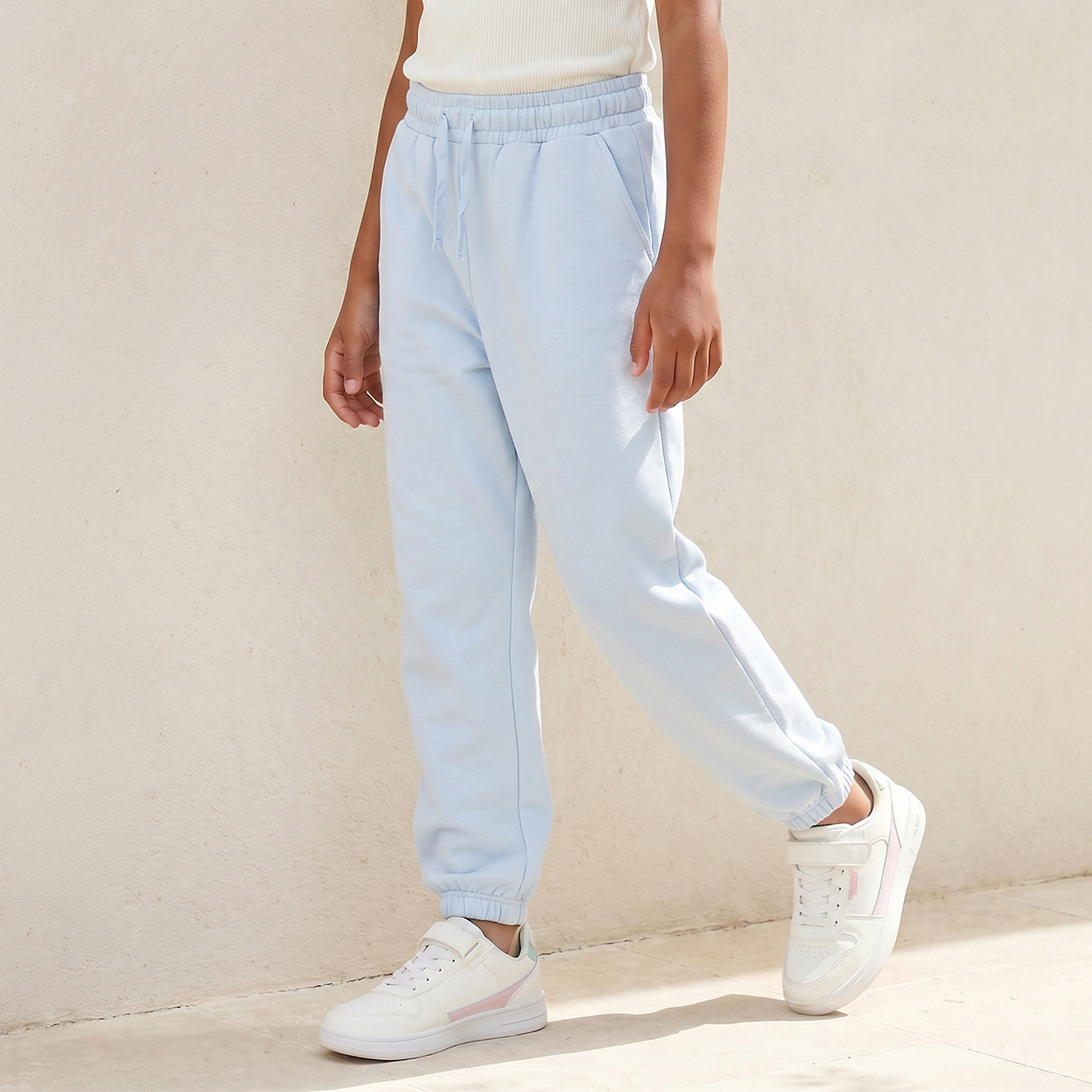 Juniors Drawstring Waistband Joggers with Pockets-girls-clothing-bottoms-joggersandtrackpants-image-1