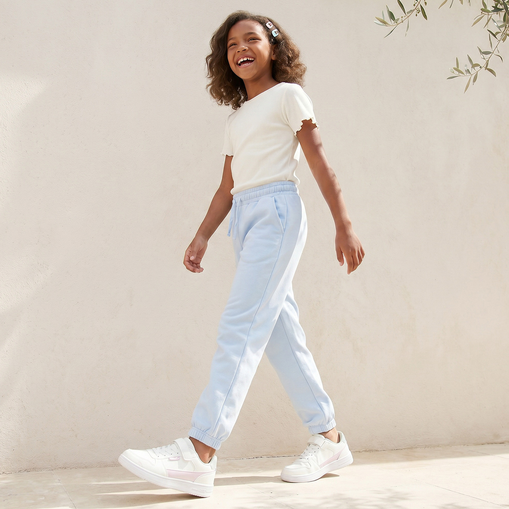 Juniors Drawstring Waistband Joggers with Pockets-girls-clothing-bottoms-joggersandtrackpants-image-5
