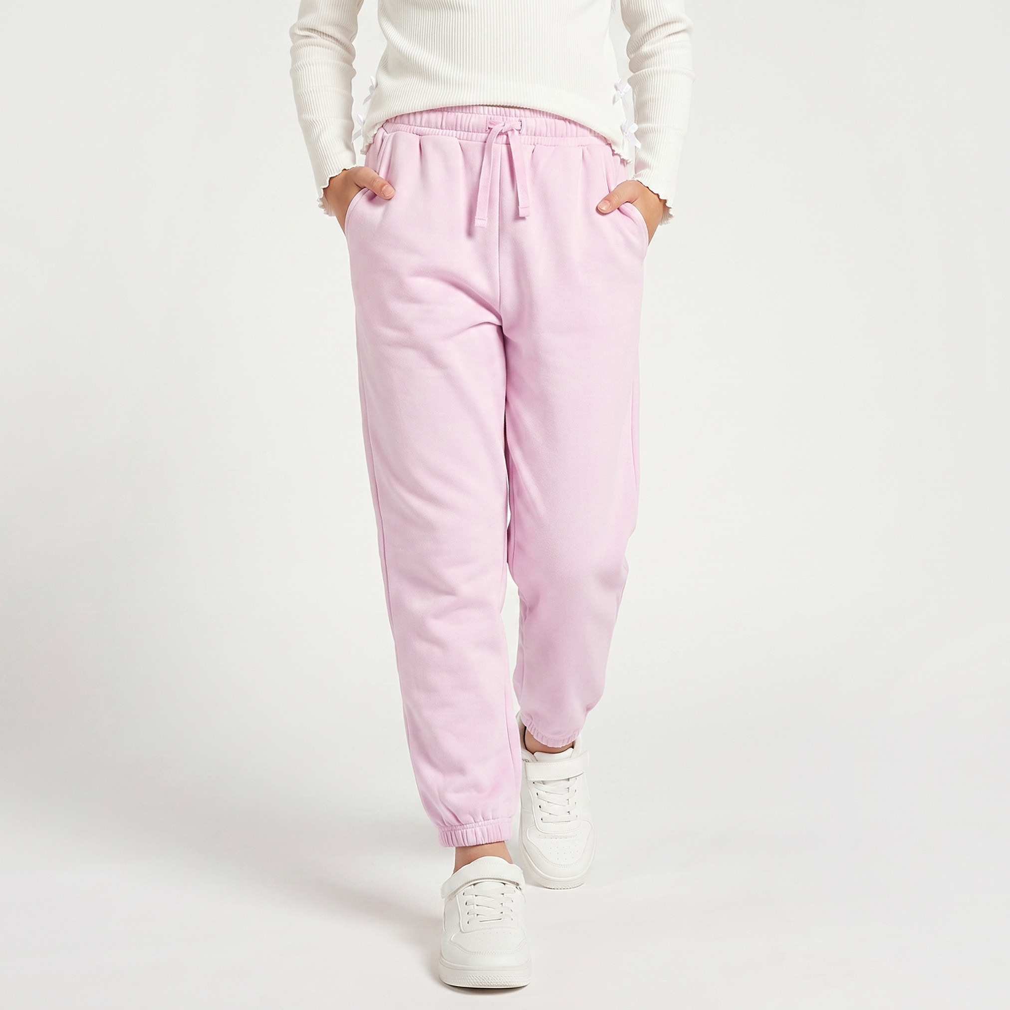بنطلون رياضي برباط خصر وجيوب من جونيورز-girls-clothing-bottoms-joggersandtrackpants-image-1