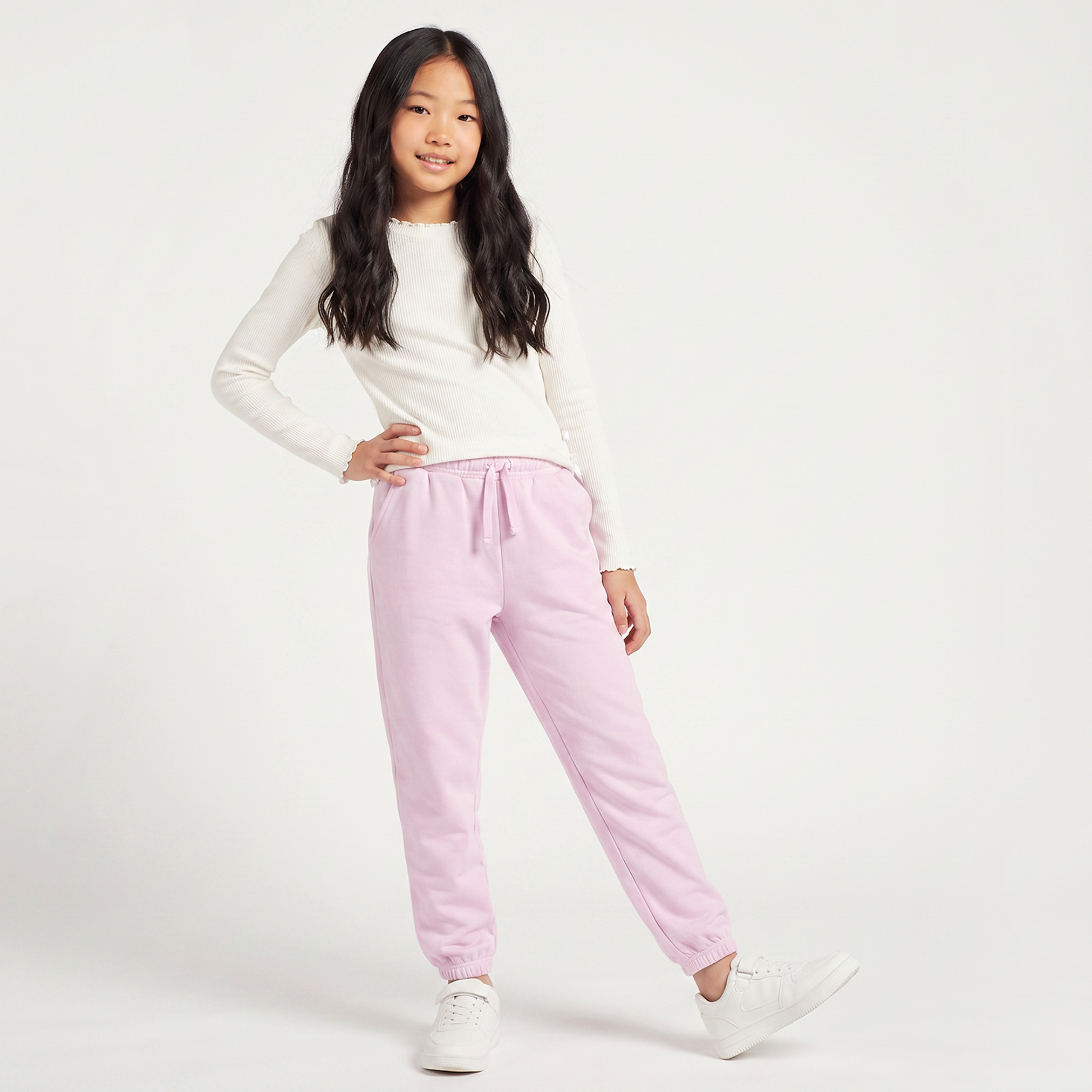 بنطلون رياضي برباط خصر وجيوب من جونيورز-girls-clothing-bottoms-joggersandtrackpants-image-3