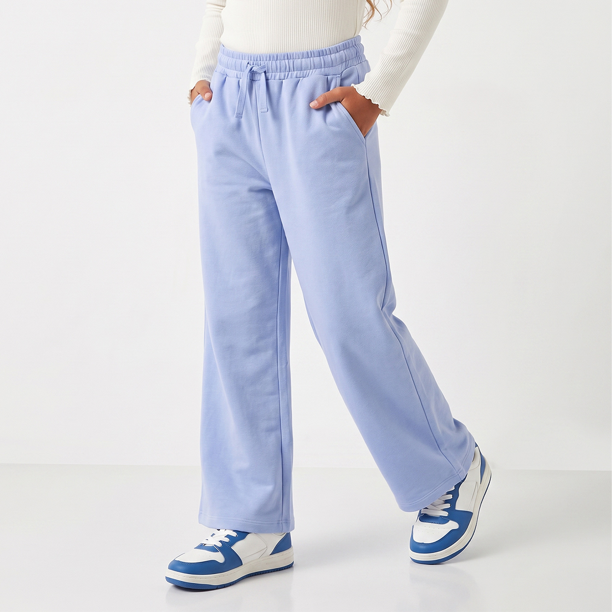 بنطلون رياضي برباط على الخصر وجيوب من جونيورز-girls-clothing-bottoms-joggersandtrackpants-image-1
