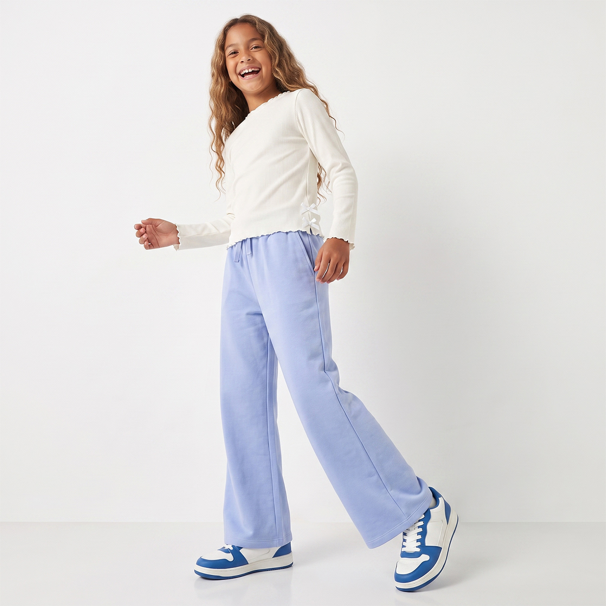 بنطلون رياضي برباط على الخصر وجيوب من جونيورز-girls-clothing-bottoms-joggersandtrackpants-image-3