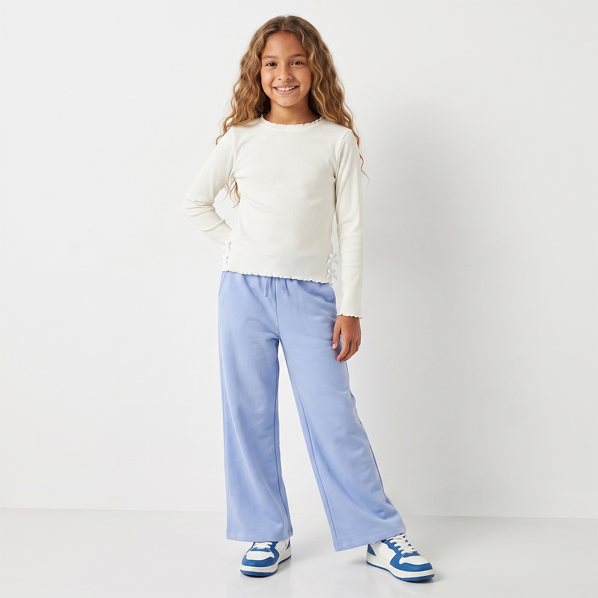 بنطلون رياضي برباط على الخصر وجيوب من جونيورز-girls-clothing-bottoms-joggersandtrackpants-image-5