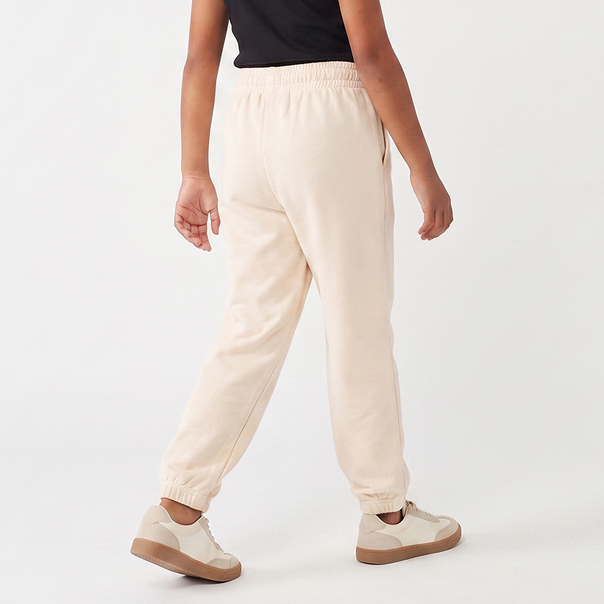 بنطلون رياضي بخصر مطاطي ورباط وجيوب من جونيورز-girls-clothing-bottoms-joggersandtrackpants-image-3
