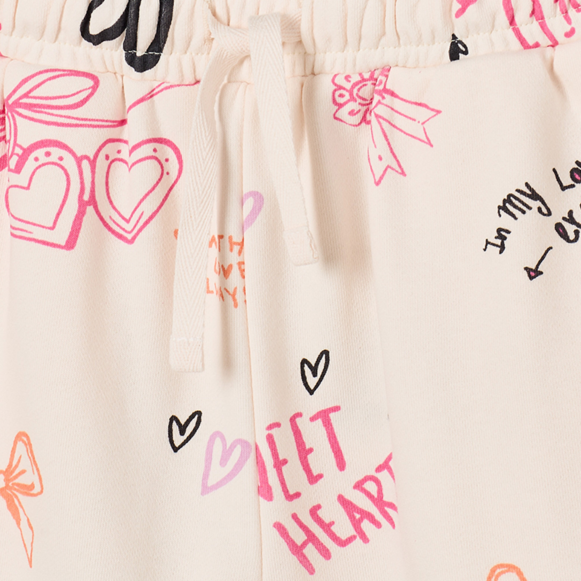 Juniors Drawstring Waist Joggers with Heart Print-girls-clothing-bottoms-joggersandtrackpants-image-4