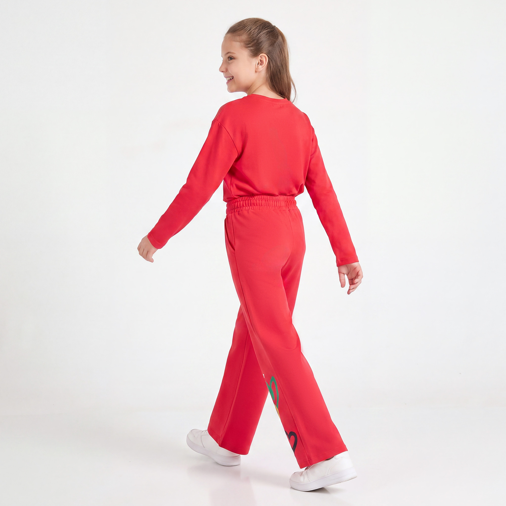 Juniors Regular Fit Trackpants with Pockets, Drawstring Waist-girls-clothing-bottoms-joggersandtrackpants-image-3