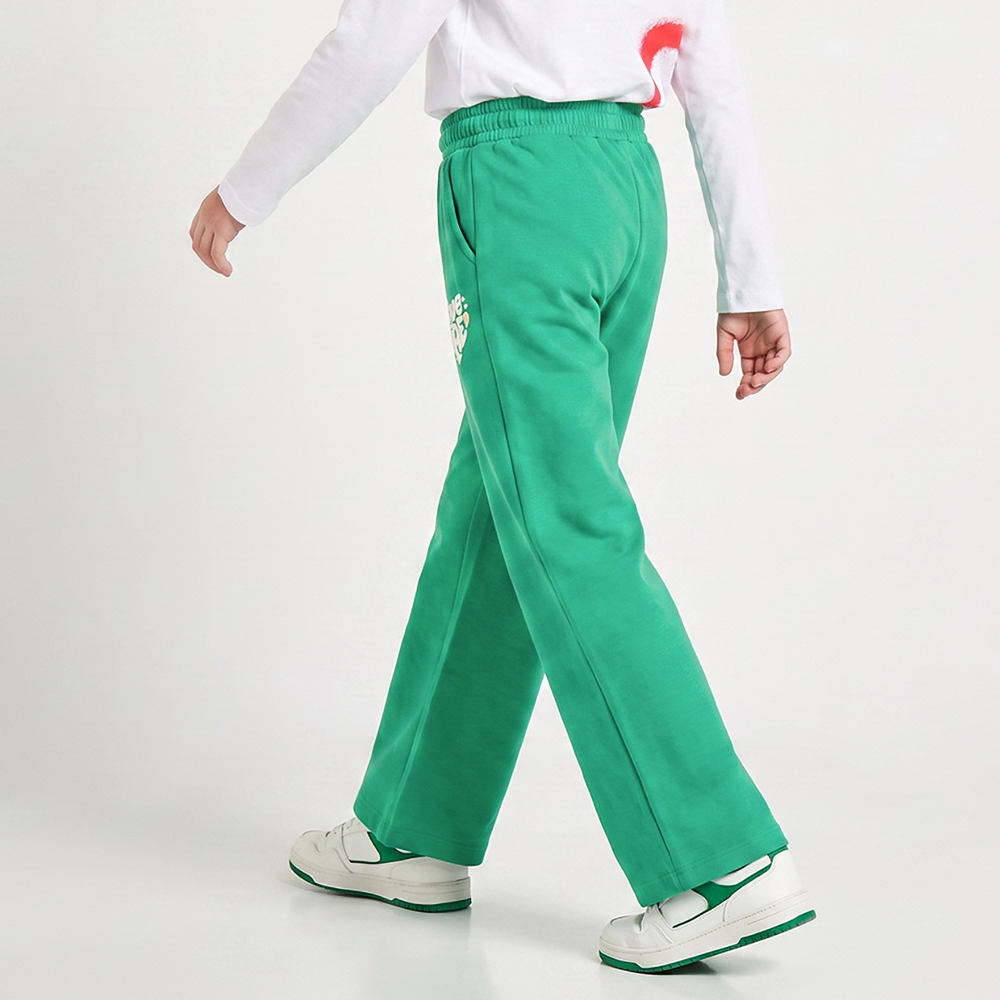 Juniors Regular Fit Trousers with Drawstring Waist-girls-clothing-bottoms-joggersandtrackpants-image-3