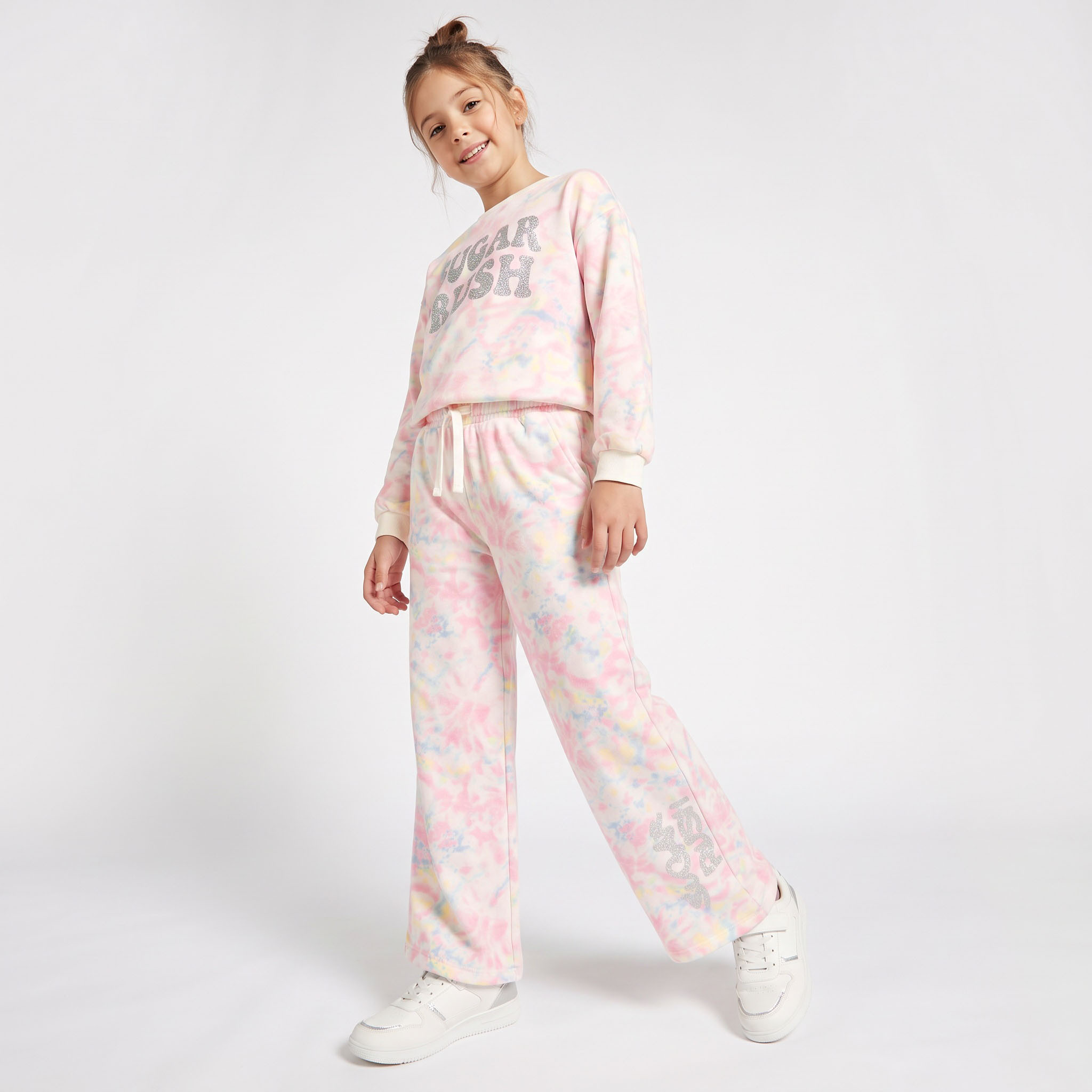 Juniors Drawstring Waist Track Pants with Pockets-girls-clothing-bottoms-joggersandtrackpants-image-2
