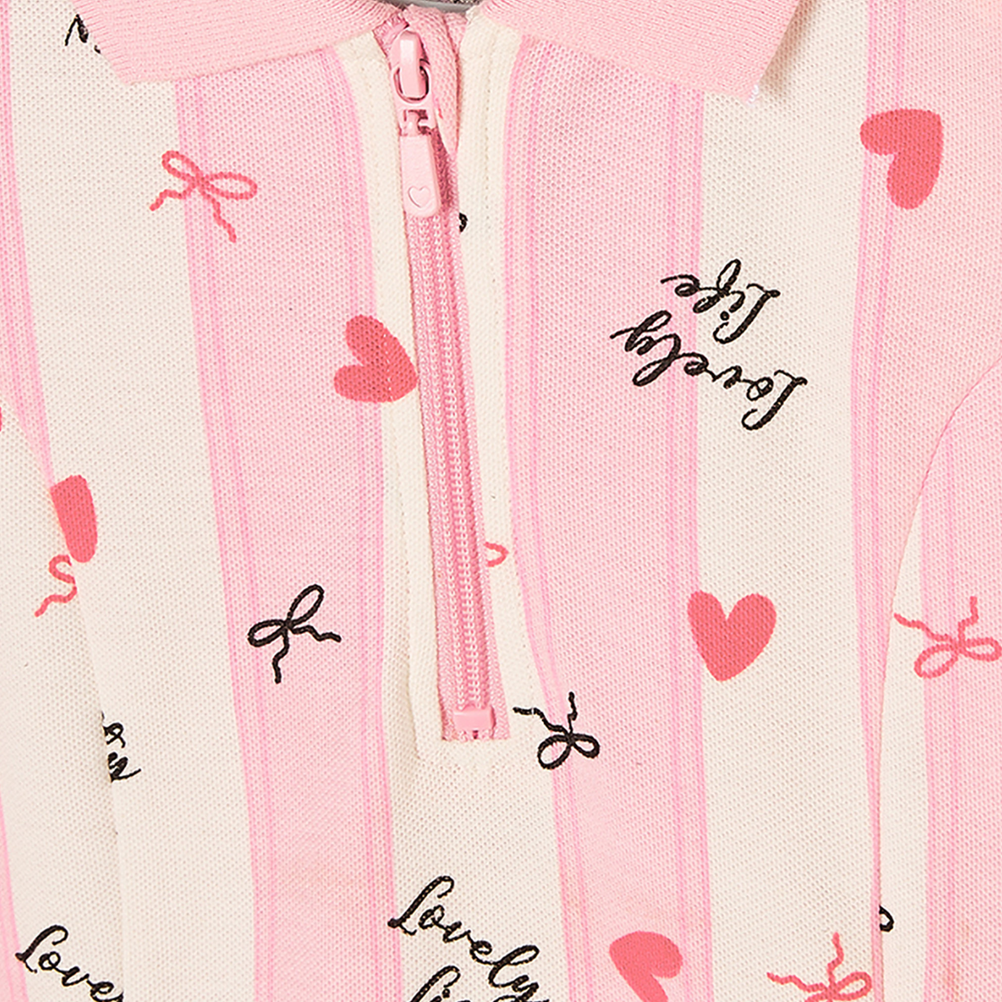 Juniors Collared Short Sleeves Knee Length T-shirt Dress with Flounce Hem-girls-clothing-dressesandjumpsuits-image-3