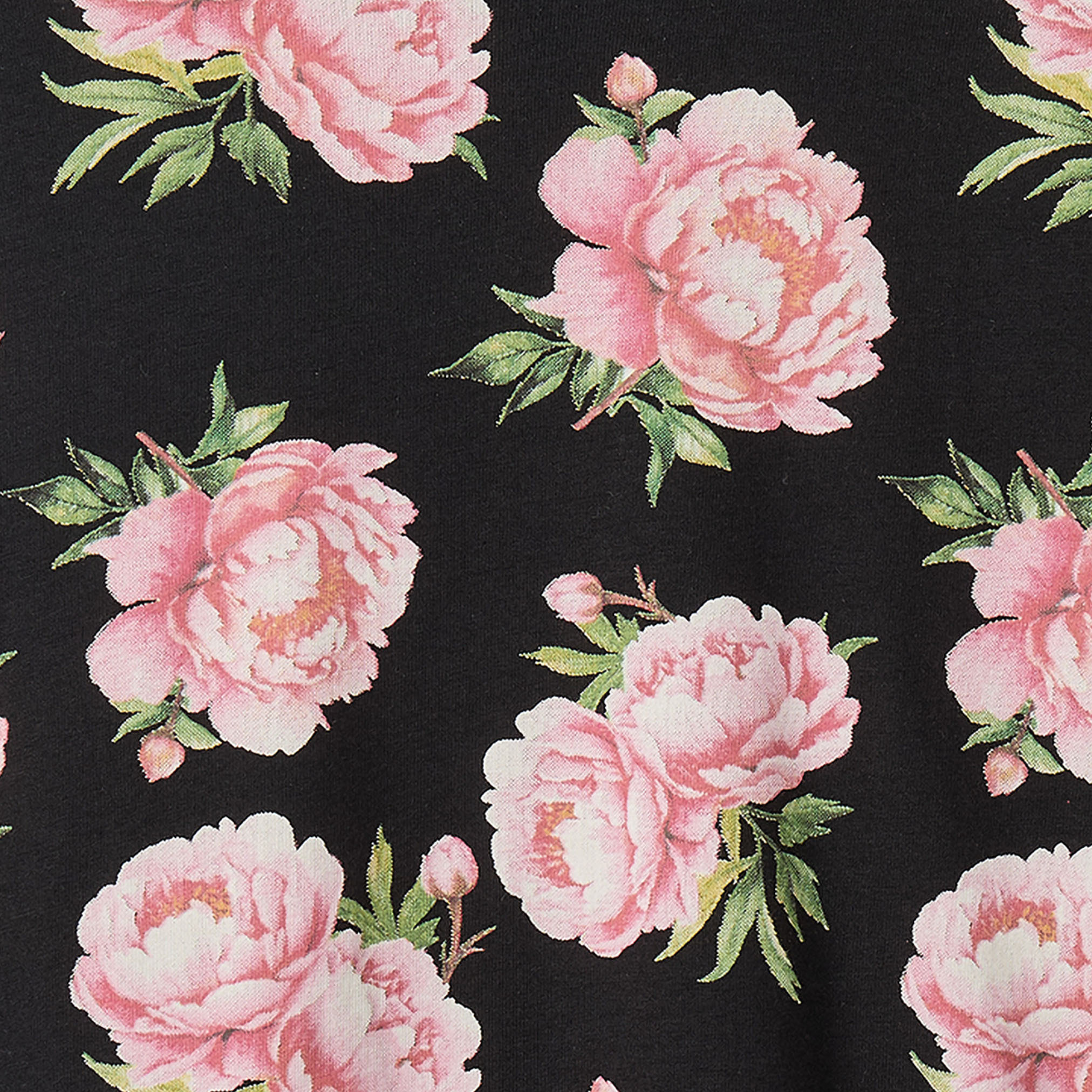 Juniors Round Neck Short Sleeves Knee Length A-line Dress with Floral Print-girls-clothing-dressesandjumpsuits-image-5