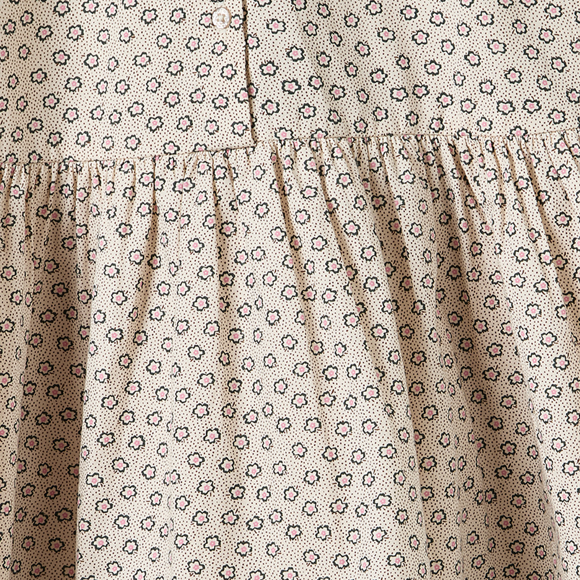 Juniors Collared Short Sleeves Drop-Waist Dress with Floral Print-girls-clothing-dressesandjumpsuits-image-4