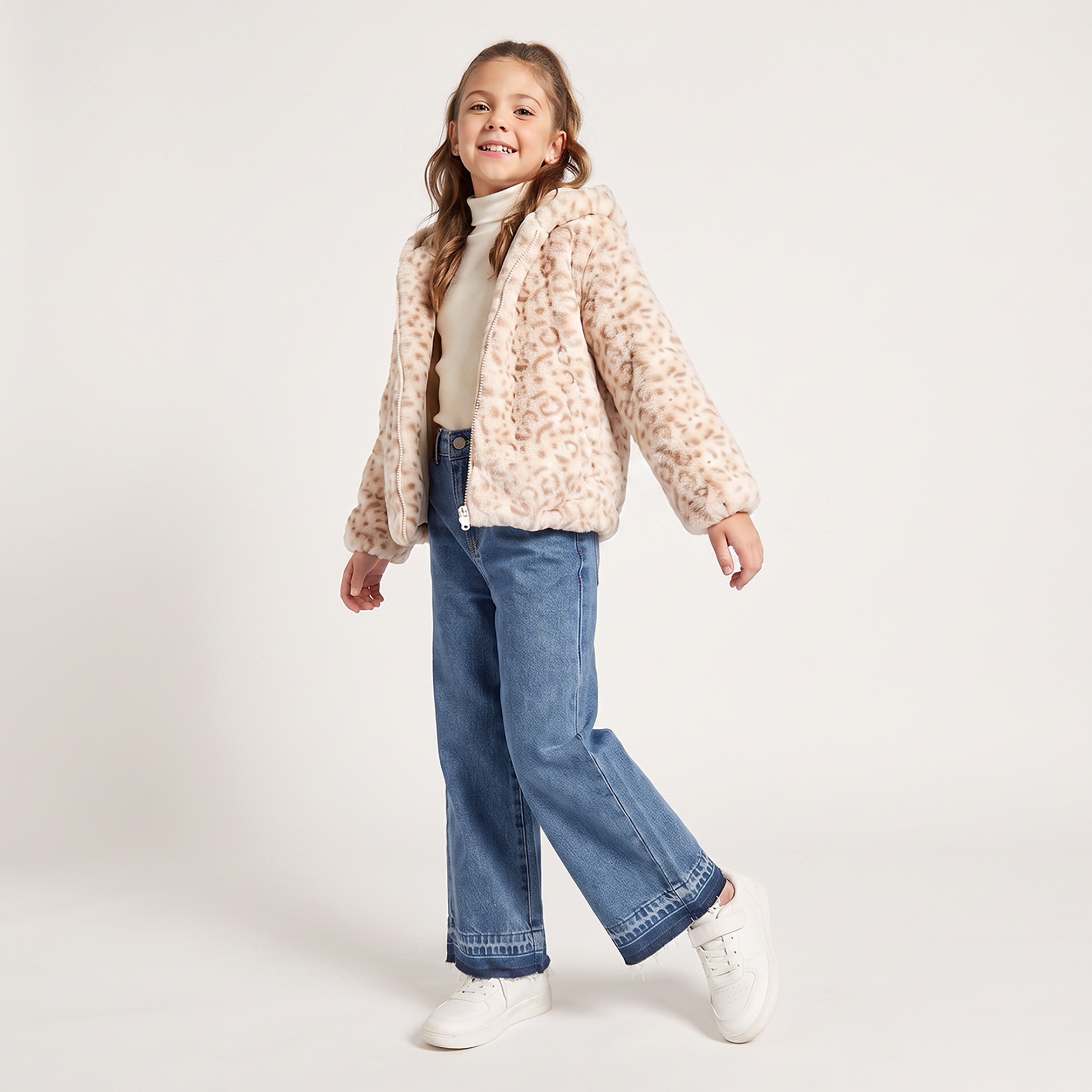 Juniors Animal Print Jacket with Hood-girls-clothing-jacketsandcoats-image-2