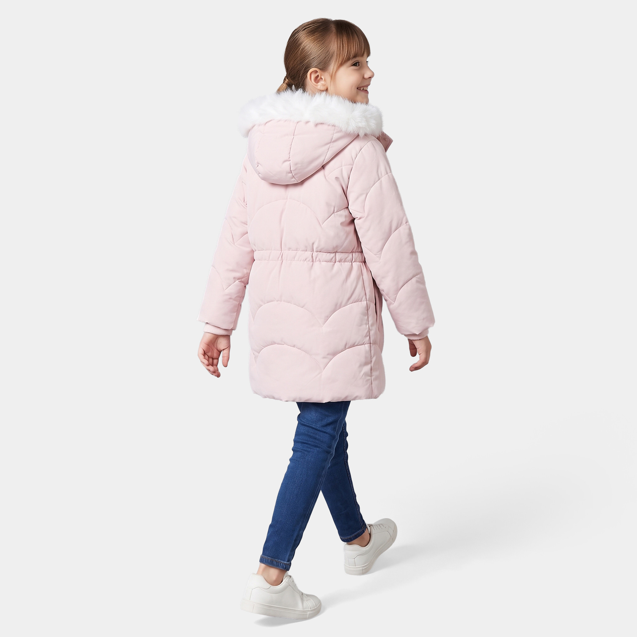 جاكيت بقبعة وأكمام طويلة من جونيورز-girls-clothing-winterwear-jacketsandcoats-image-3