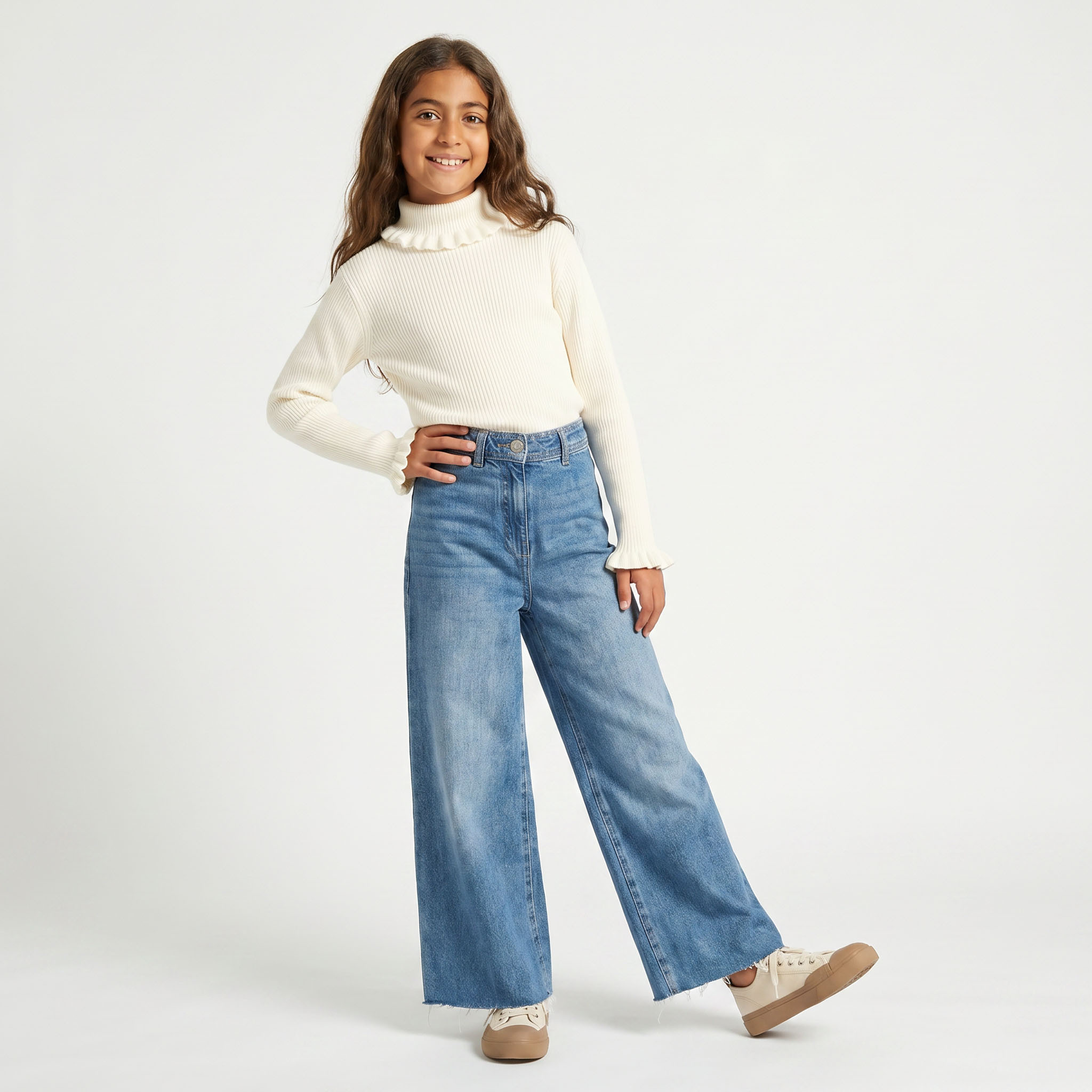 كنزة بارزة الملمس بياقة من جونيورز-girls-clothing-jumpersandcardigans-image-2