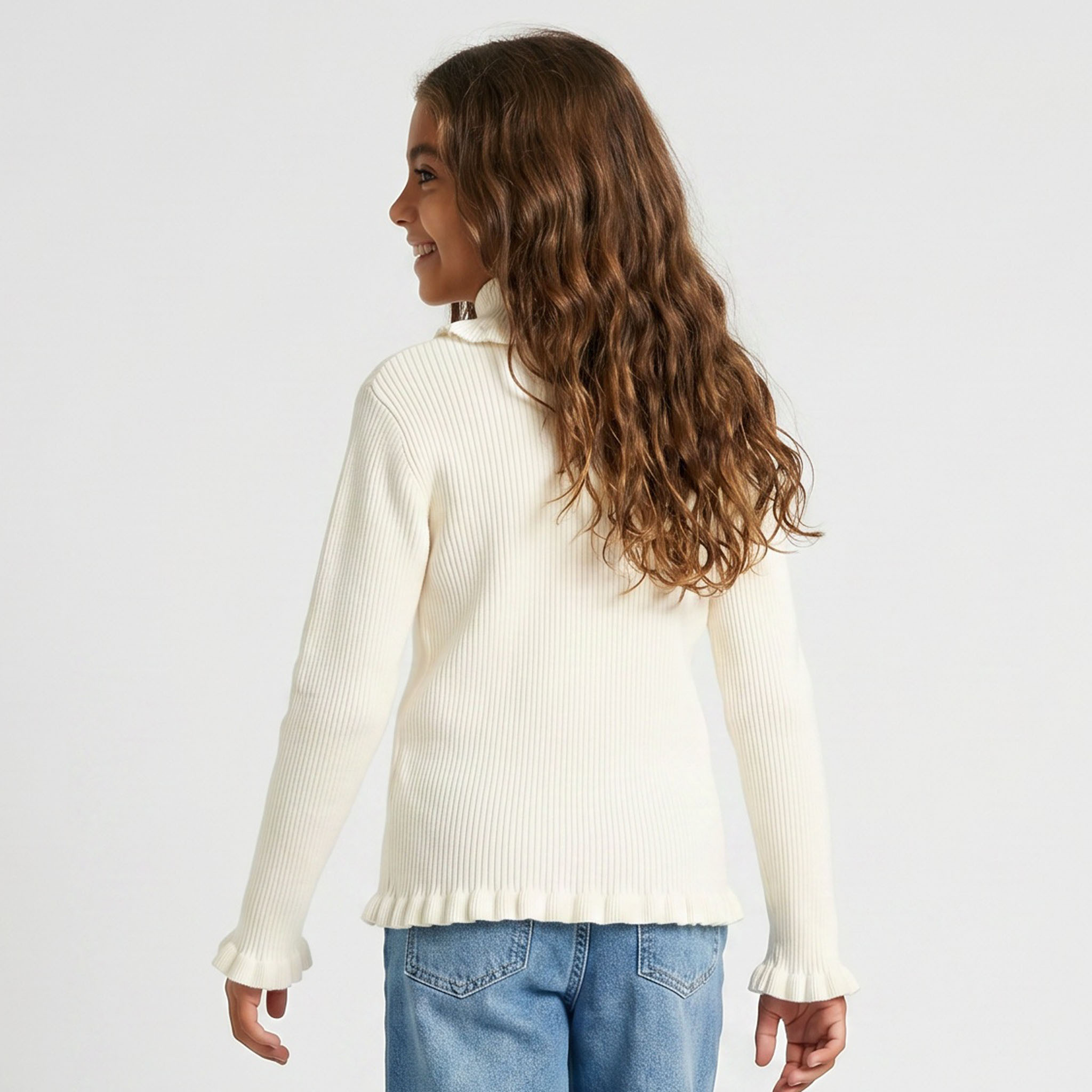 كنزة بارزة الملمس بياقة من جونيورز-girls-clothing-jumpersandcardigans-image-3