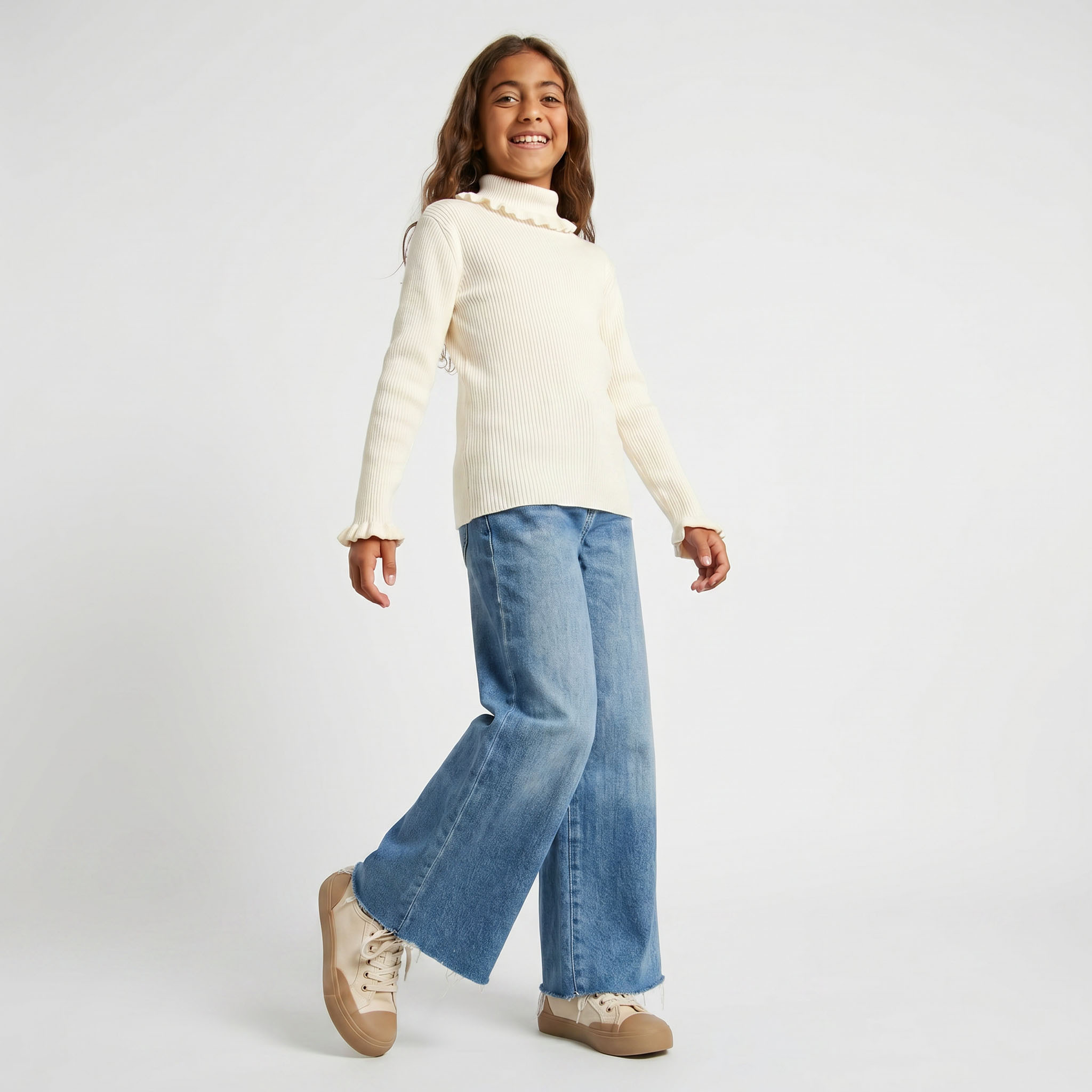 كنزة بارزة الملمس بياقة من جونيورز-girls-clothing-jumpersandcardigans-image-5