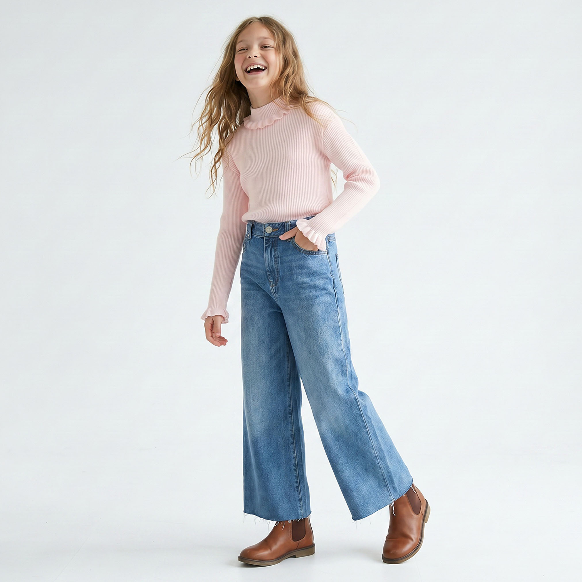 كنزة بارزة الملمس بياقة من جونيورز-girls-clothing-jumpersandcardigans-image-2