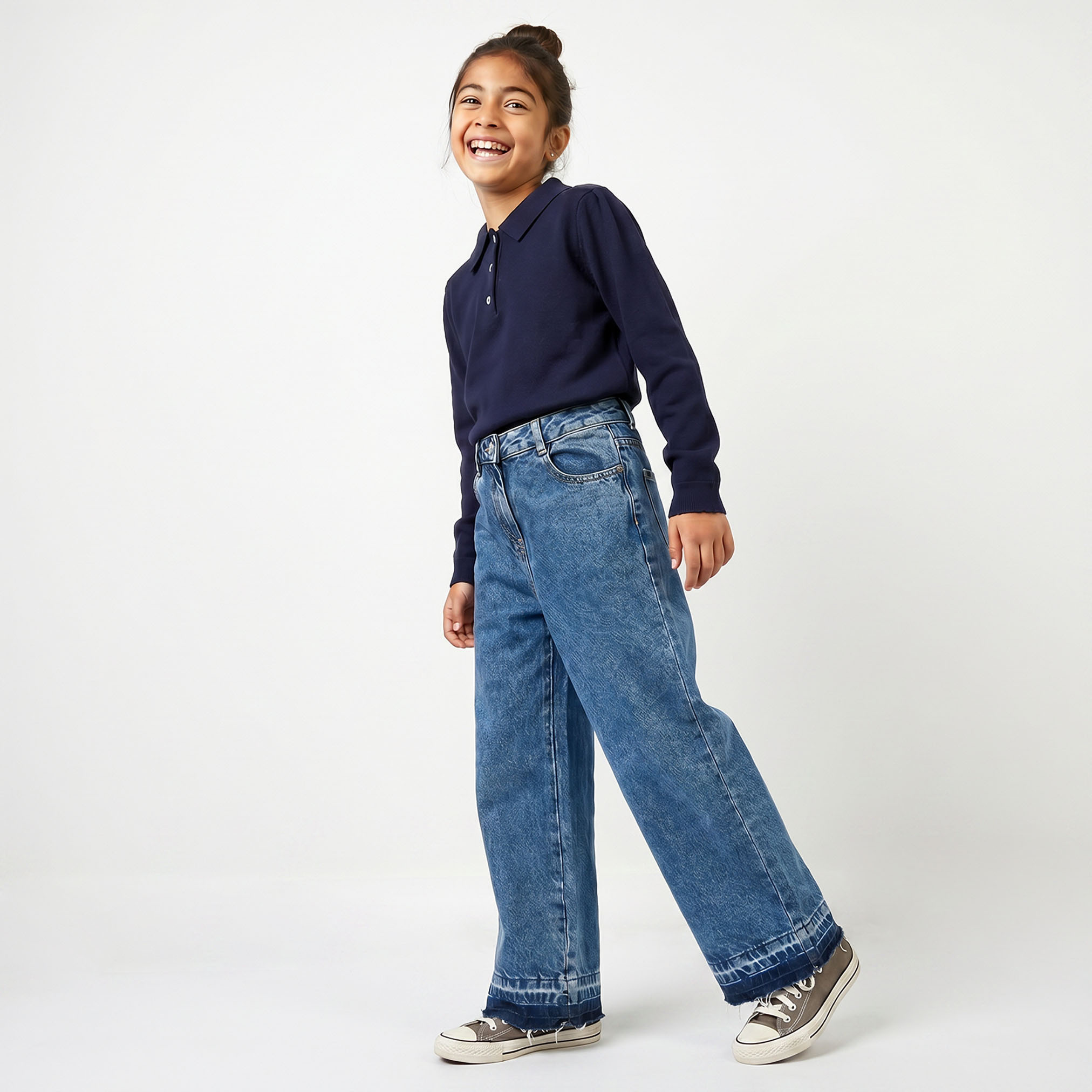Juniors Collared Sweater with Long Sleeves-girls-clothing-jumpersandcardigans-image-2