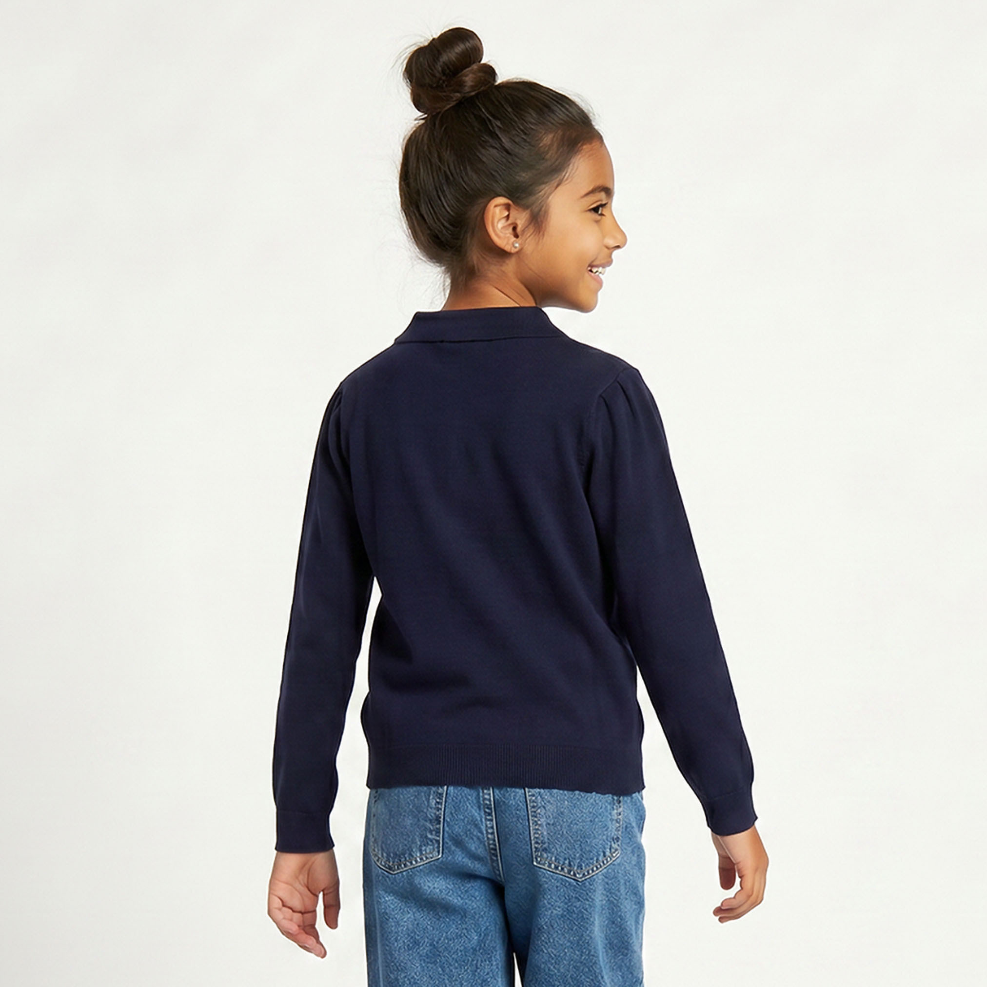 Juniors Collared Sweater with Long Sleeves-girls-clothing-jumpersandcardigans-image-3