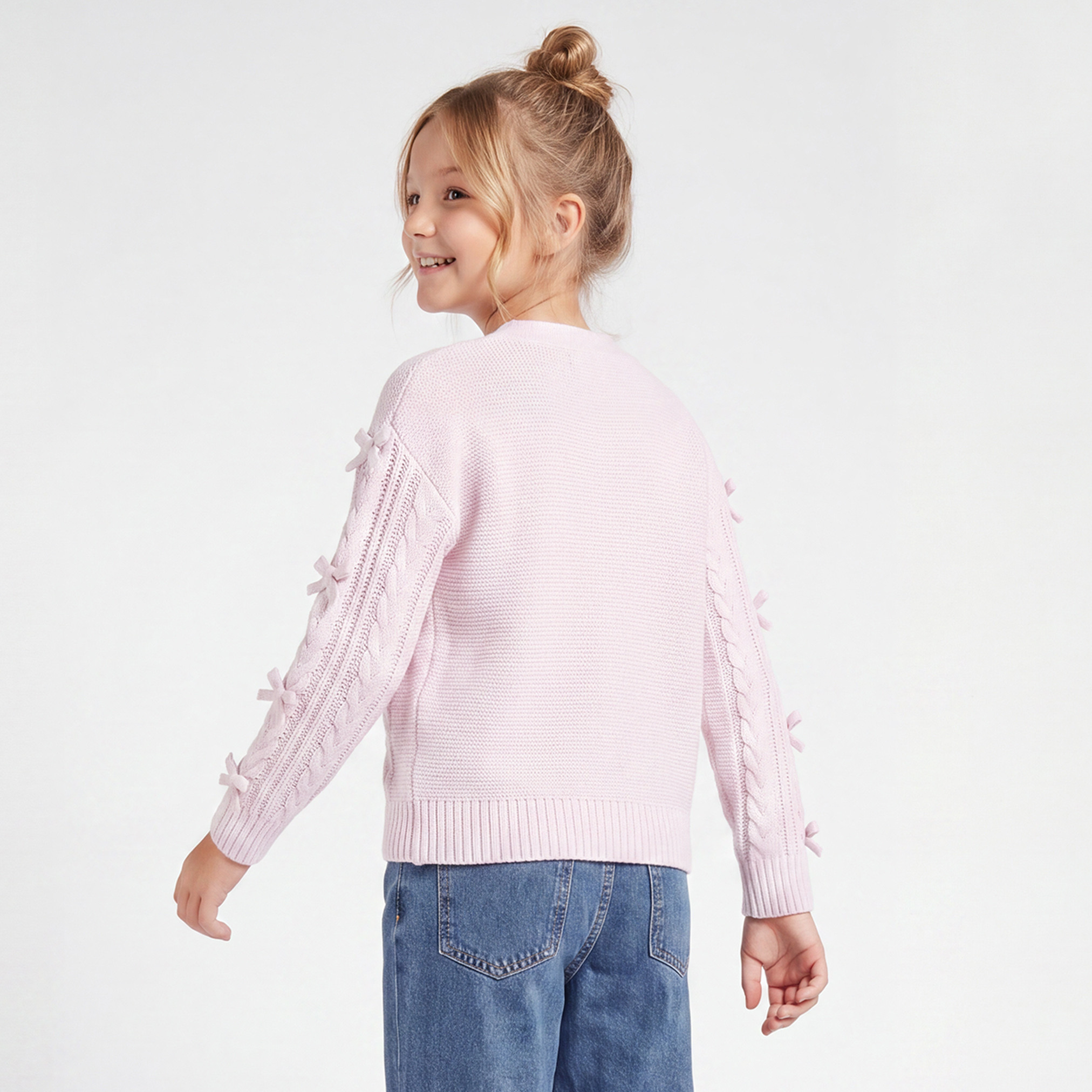 كارديجان بياقة V وزينة فيونكة من جونيورز-girls-clothing-jumpersandcardigans-image-3