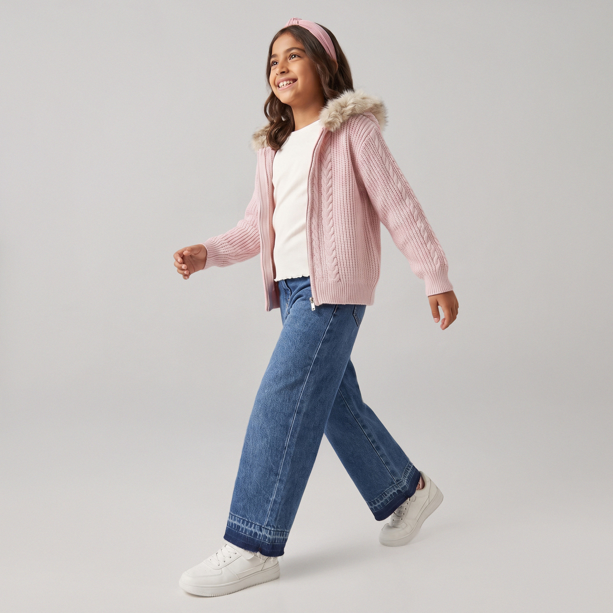 Juniors Hooded Cardigan with Long Sleeves-girls-clothing-jumpersandcardigans-image-4