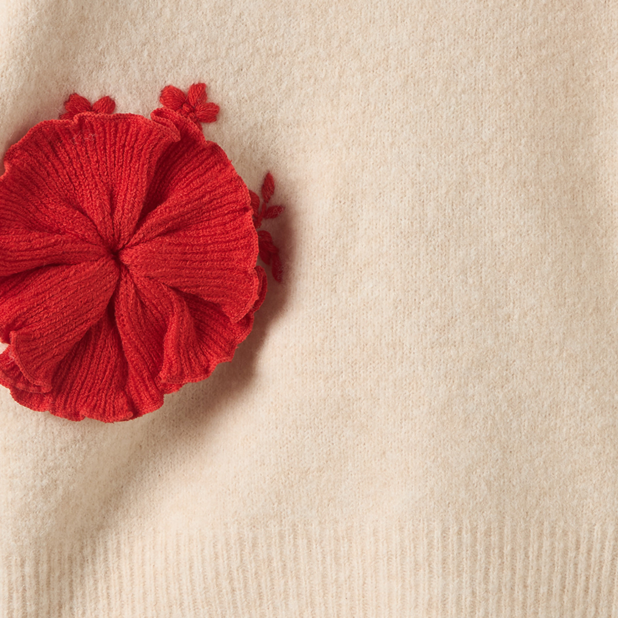 كنزة بياقة ضيقة وزخارف أزهار من جونيورز-girls-clothing-jumpersandcardigans-image-6