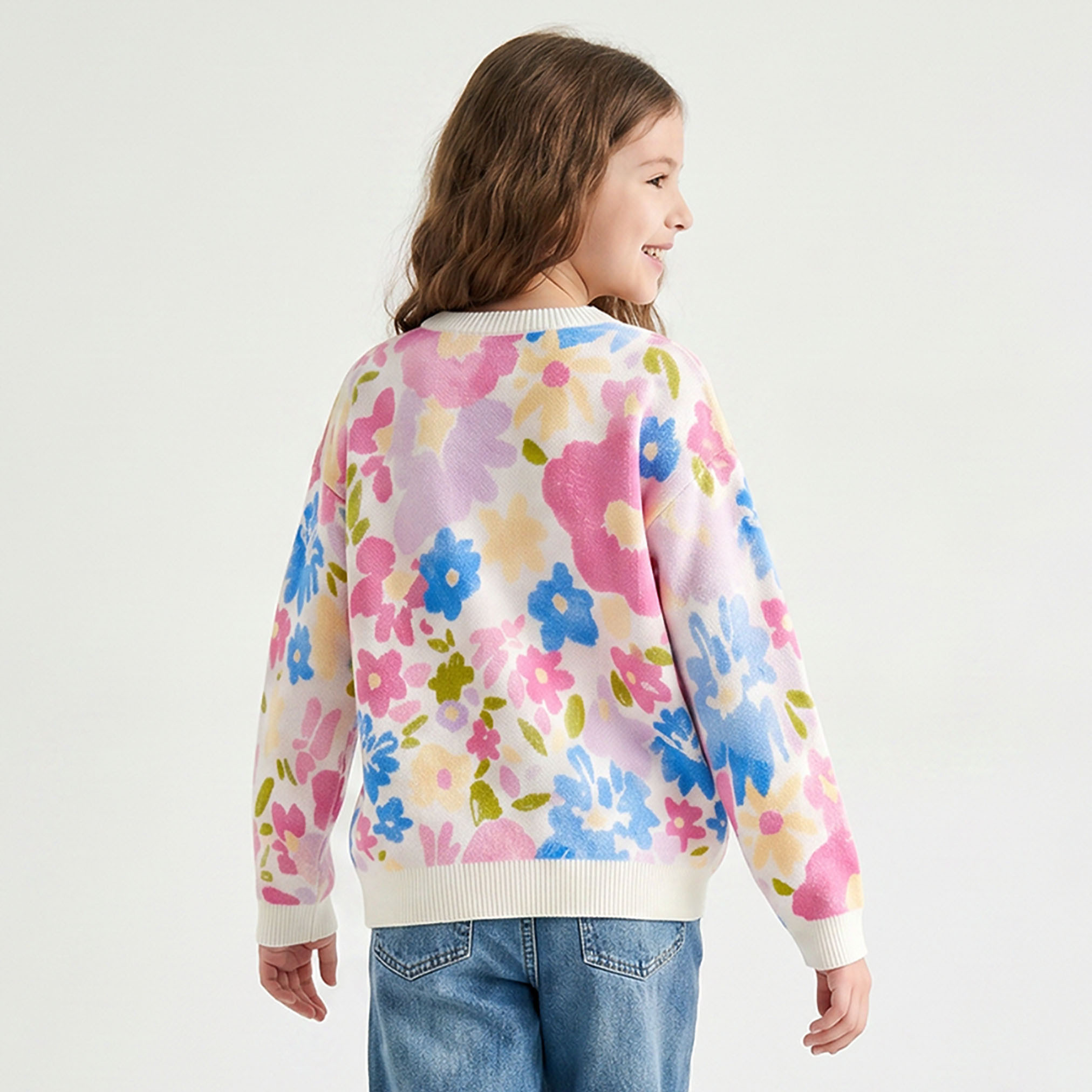 كنزة برقبة ضيقة وطبعات من جونيورز-girls-clothing-jumpersandcardigans-image-3