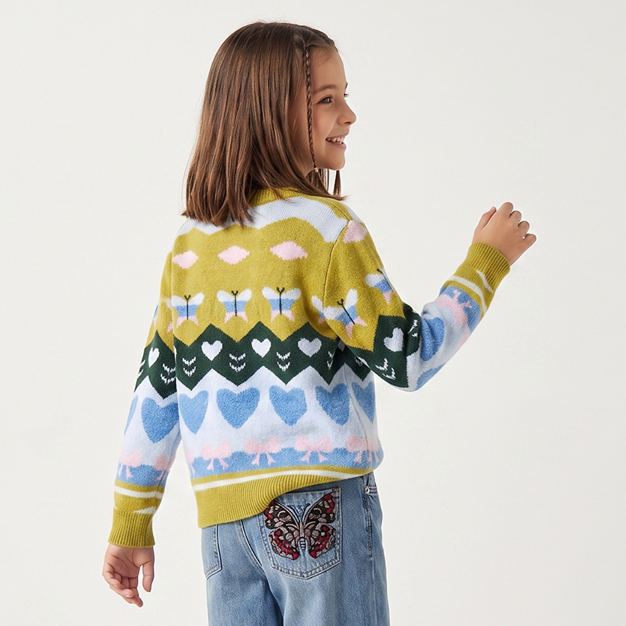 كنزة بأكمام طويلة وطبعات من جونيورز-girls-clothing-jumpersandcardigans-image-3