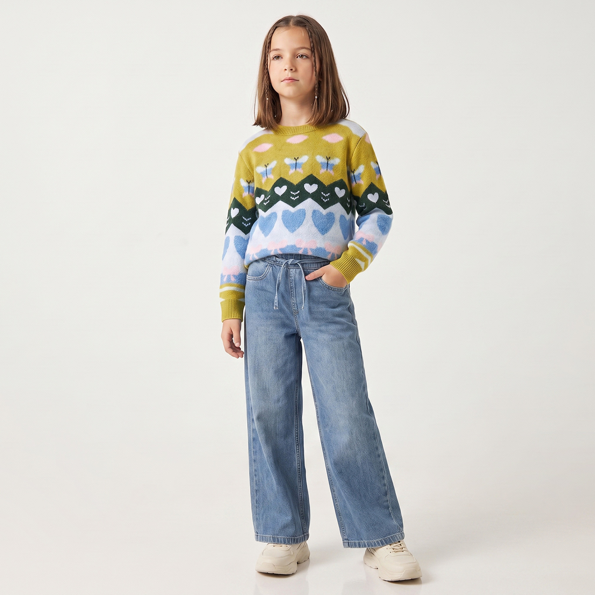 كنزة بأكمام طويلة وطبعات من جونيورز-girls-clothing-jumpersandcardigans-image-4