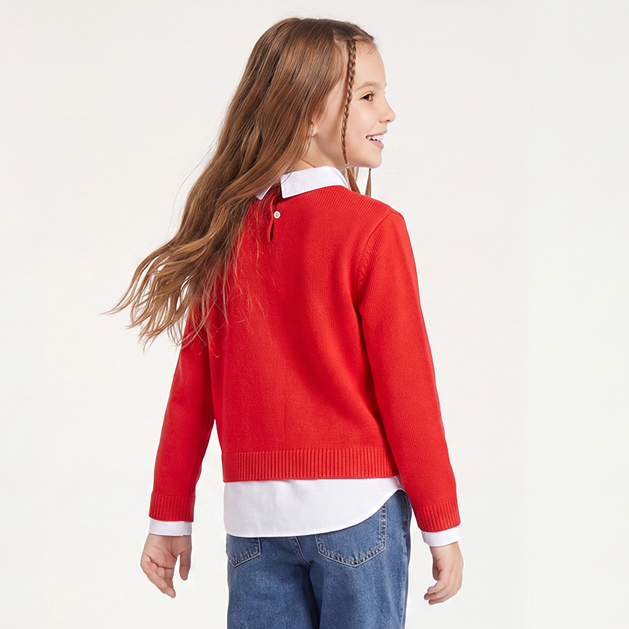 سويتشرت بياقة مزينة بترتر من جونيورز-girls-clothing-jumpersandcardigans-image-3
