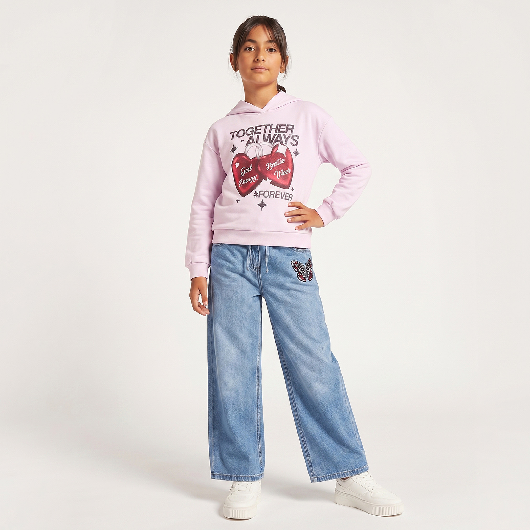 Juniors Hooded Sweatshirt with Long Sleeves-girls-clothing-sweatshirts-image-6