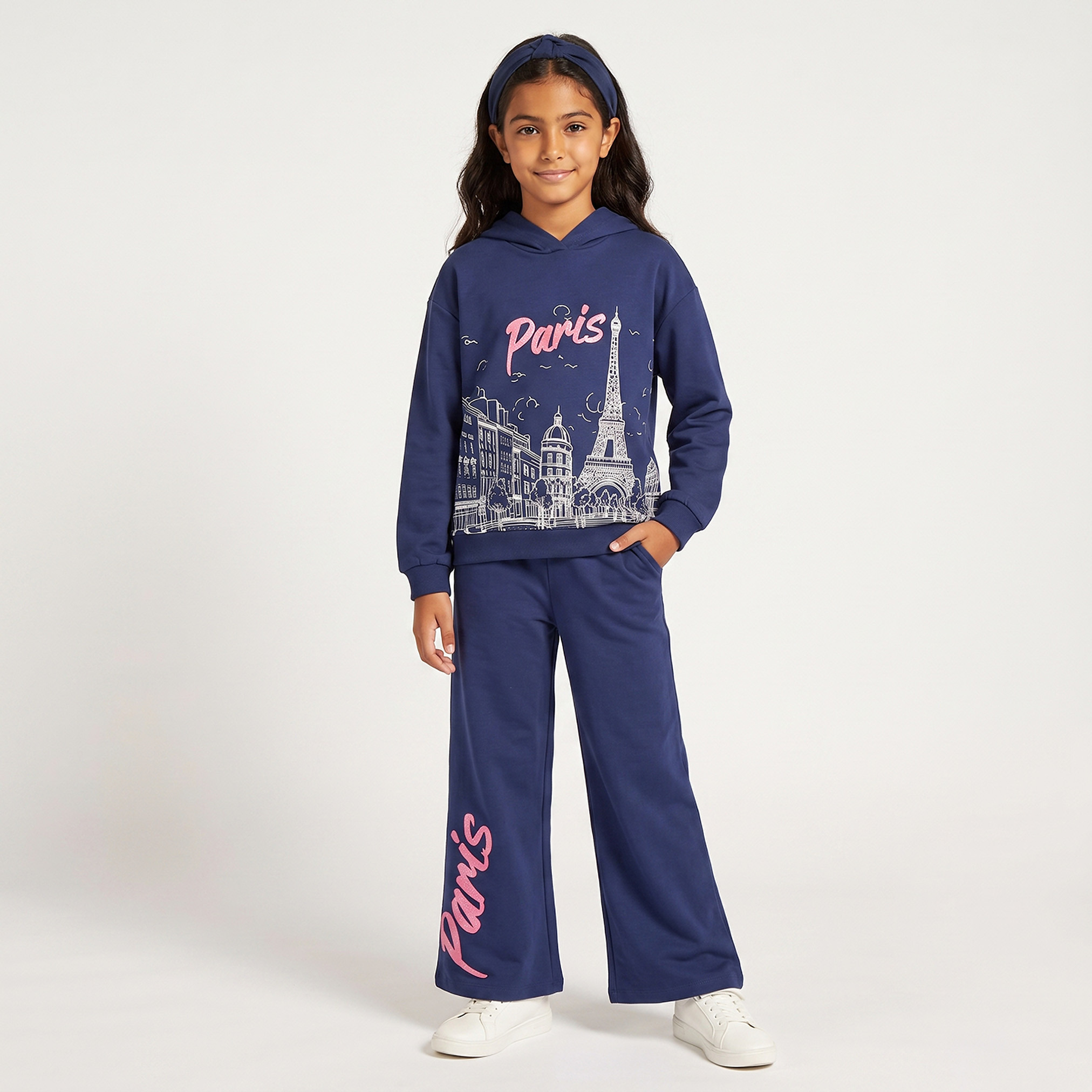سويت شيرت بقبعة وطبعات باريس من جونيورز-girls-clothing-sweatshirts-image-2
