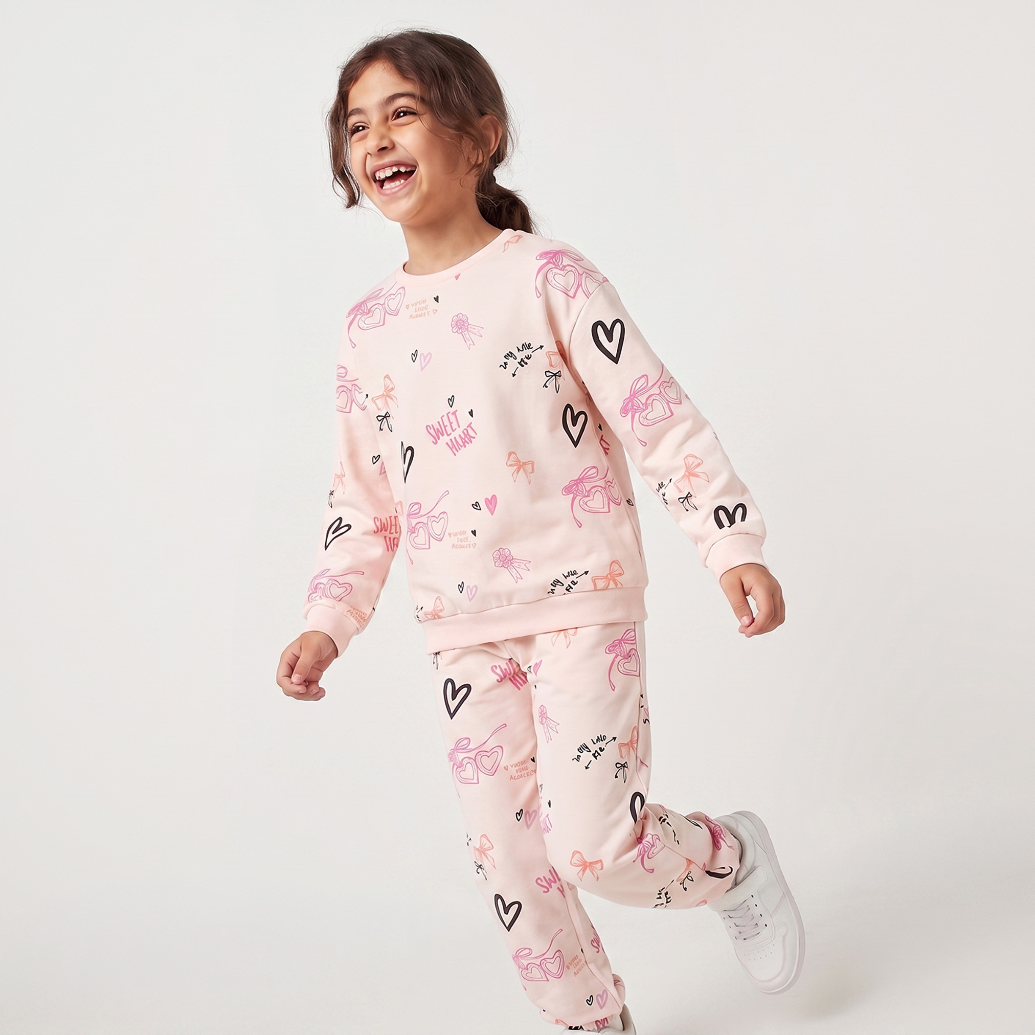 سويت شيرت بأكمام طويلة وطبعات قلب من جونيورز-girls-clothing-sweatshirts-image-5
