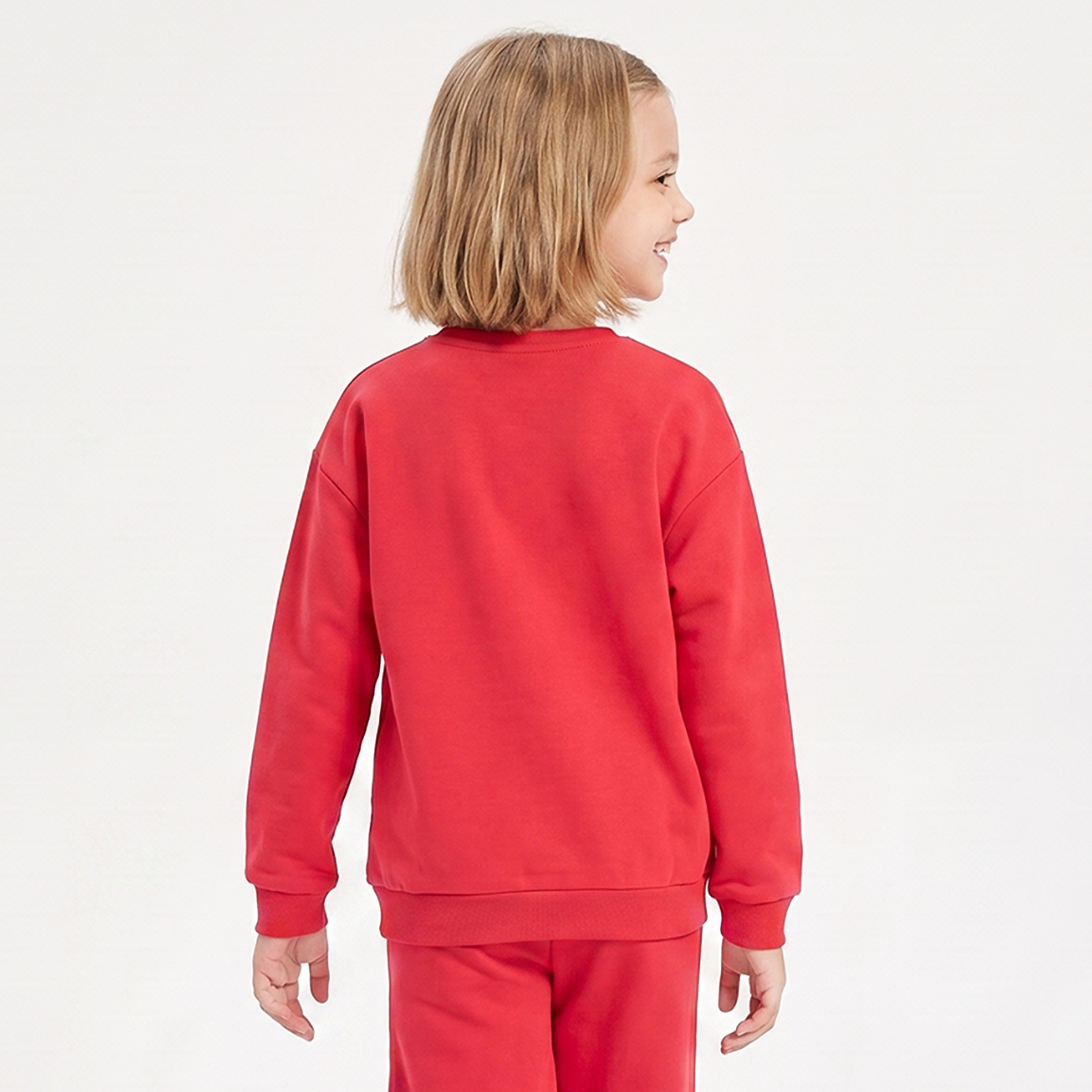 Juniors Round Neck Sweatshirt with Heart Print-girls-clothing-sweatshirts-image-3